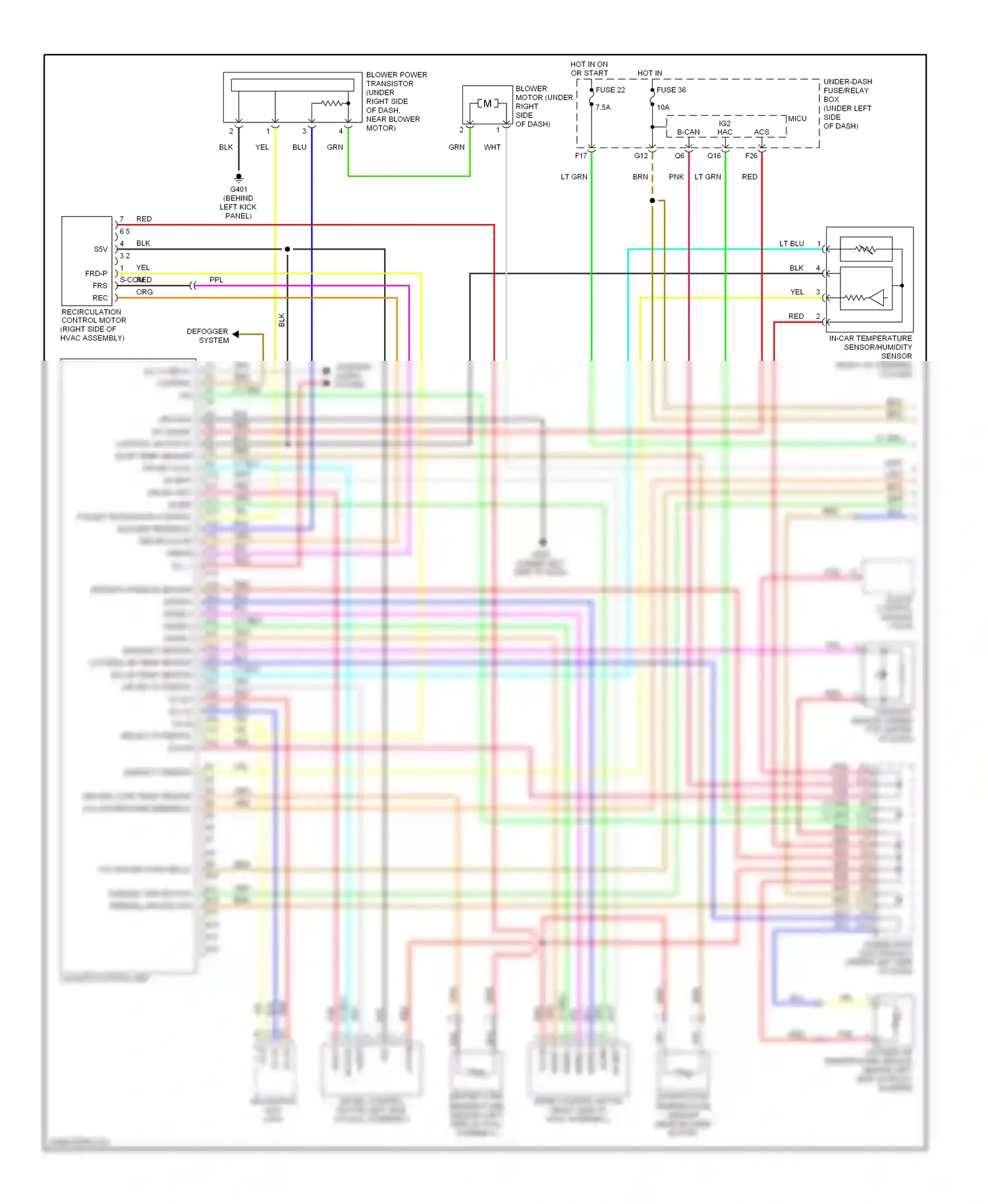 Wiring diagram mode 4 for Honda Civic VIII (2005-2009) (1 of 2)