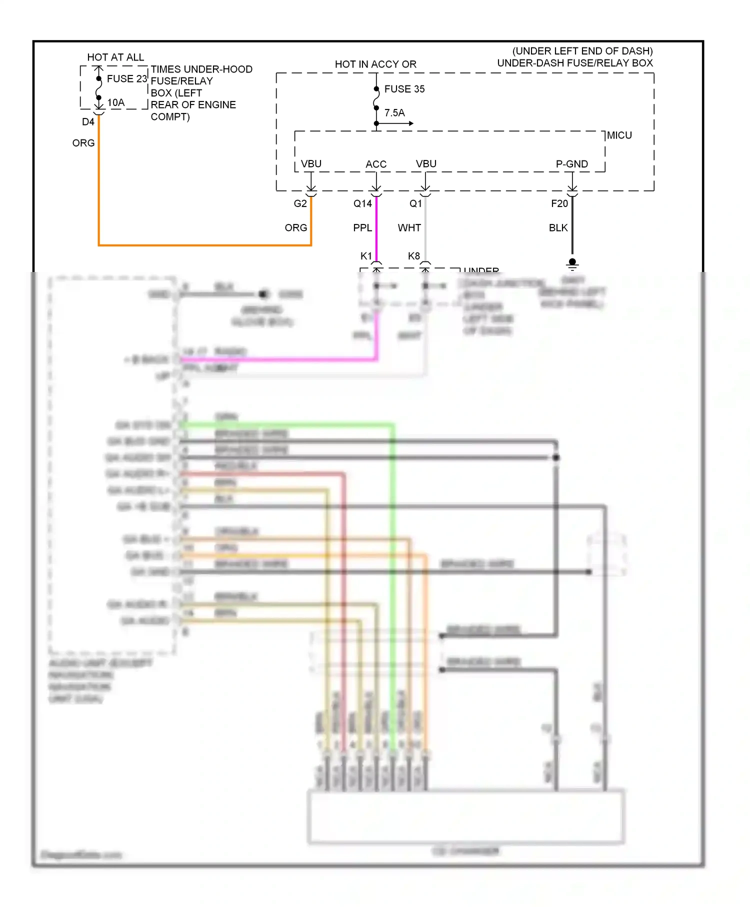 Wiring diagram nca for Honda Civic VIII (2005-2009) (11 of 30)
