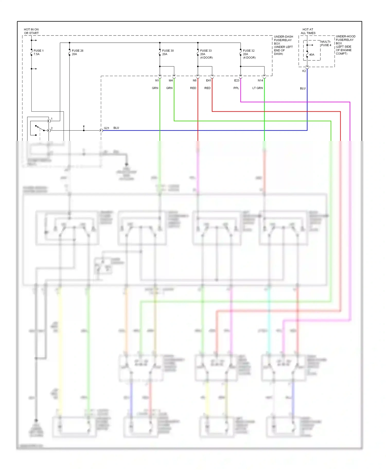 Wiring diagram off dn for Honda Civic VIII (2005-2009) (2 of 3)