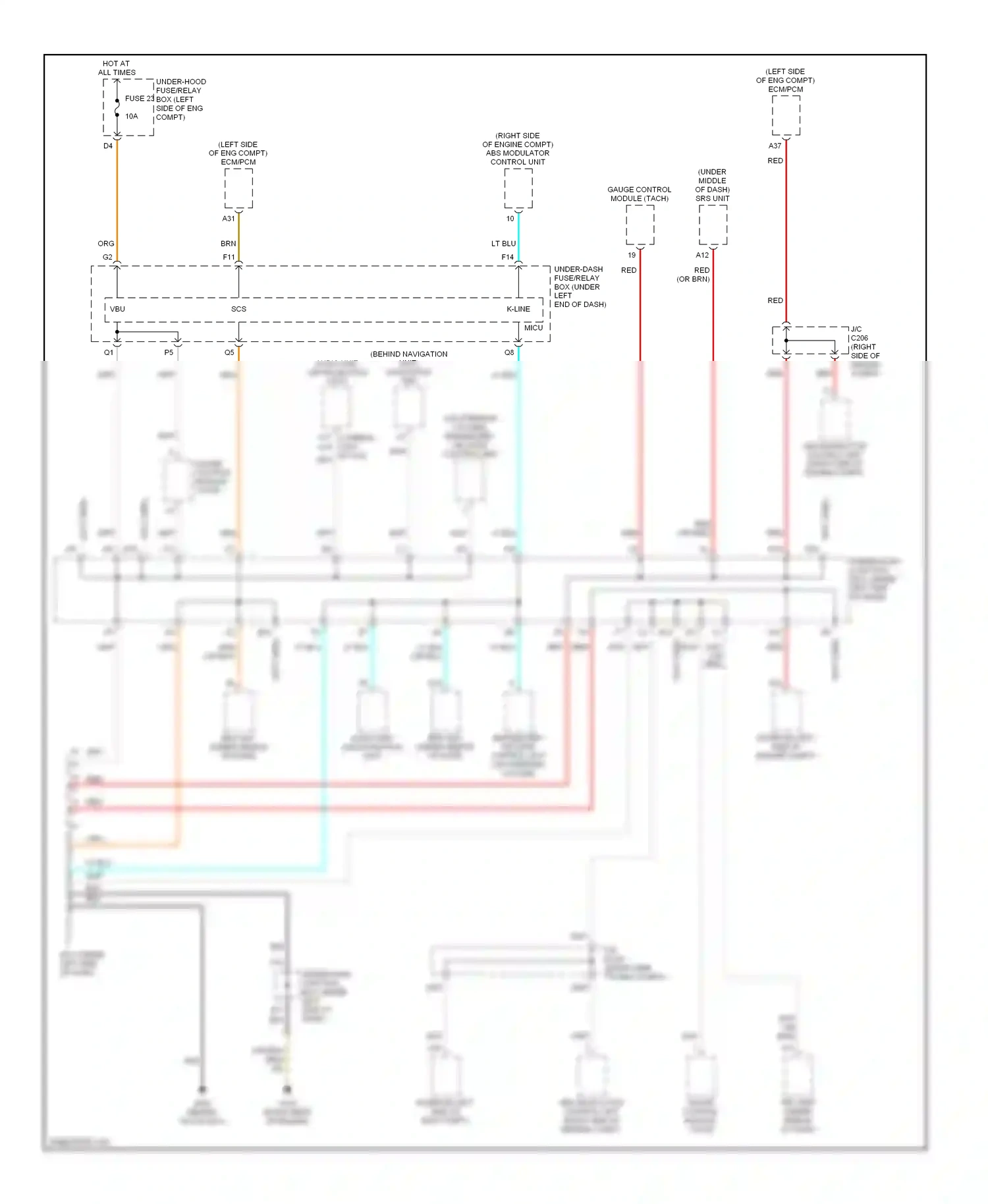 Wiring diagram (or for Honda Civic VIII (2005-2009) (3 of 19)