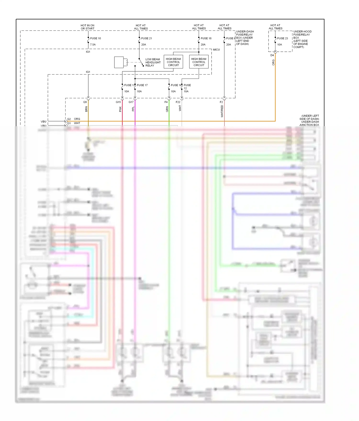 Wiring diagram power windows system for Honda Civic VIII (2005-2009) (1 of 1)