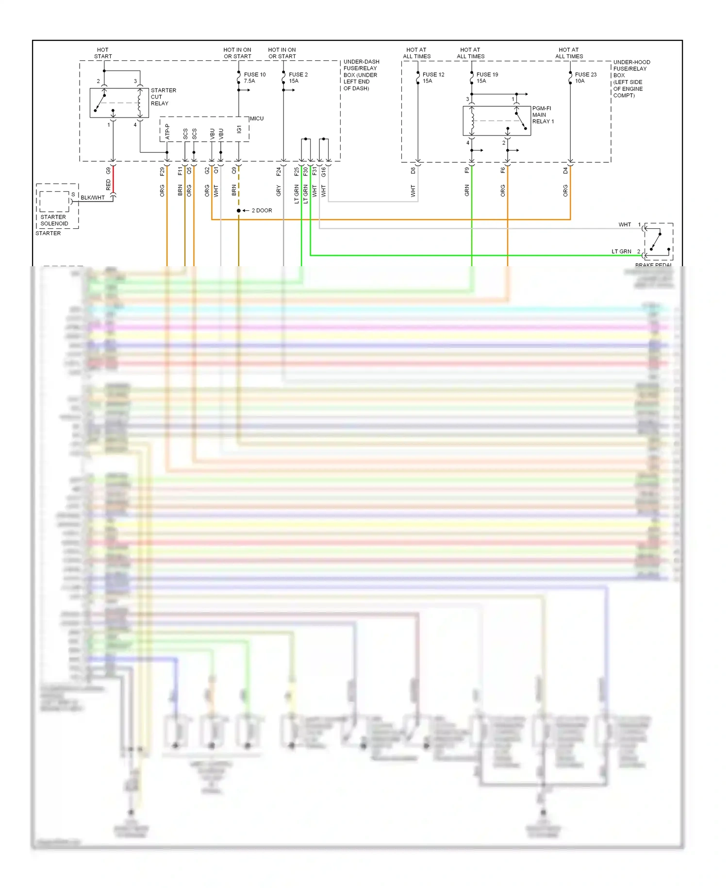 Wiring diagram red for Honda Civic VIII (2005-2009) (111 of 122)