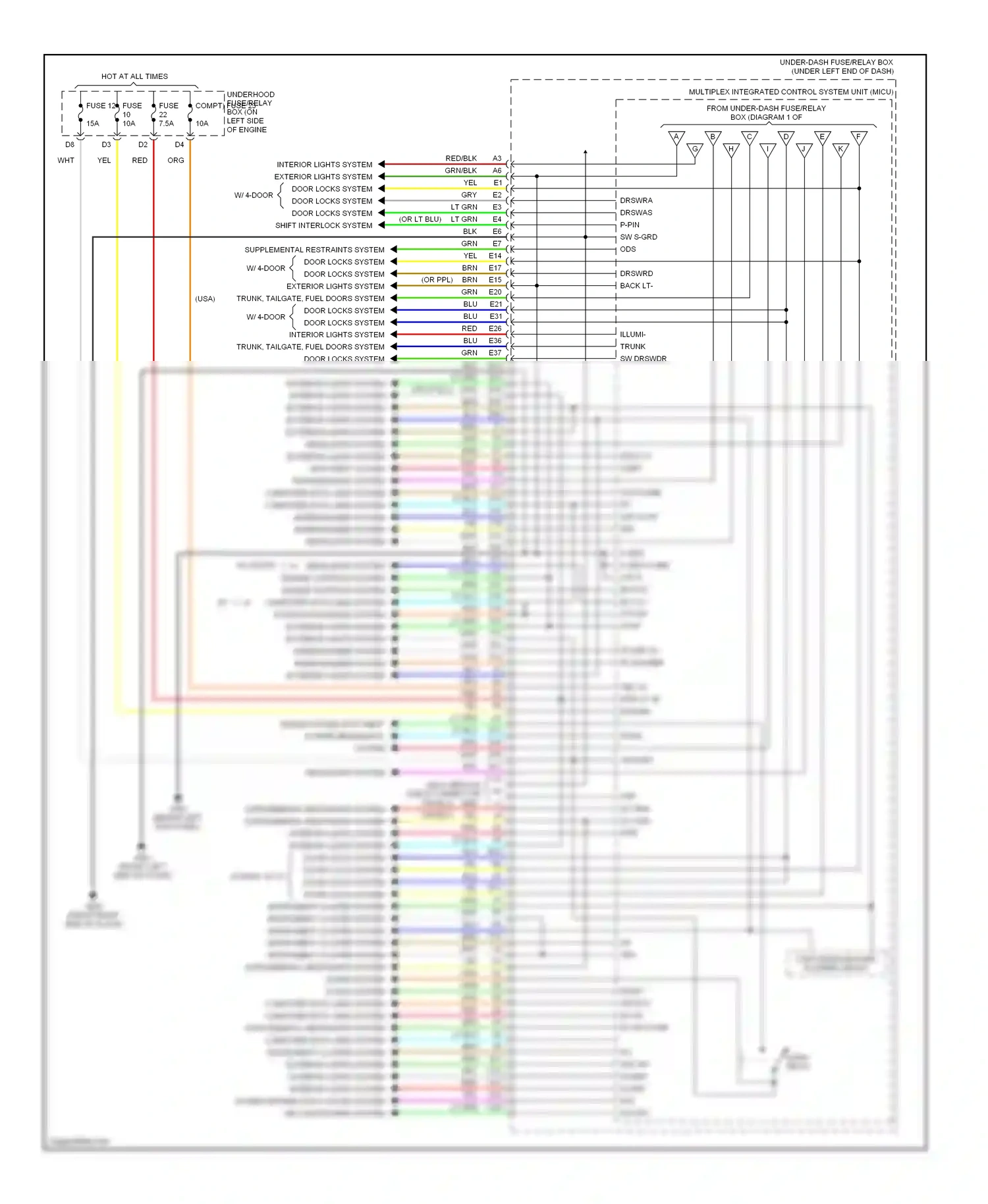 Wiring diagram red for Honda Civic VIII (2005-2009) (12 of 122)