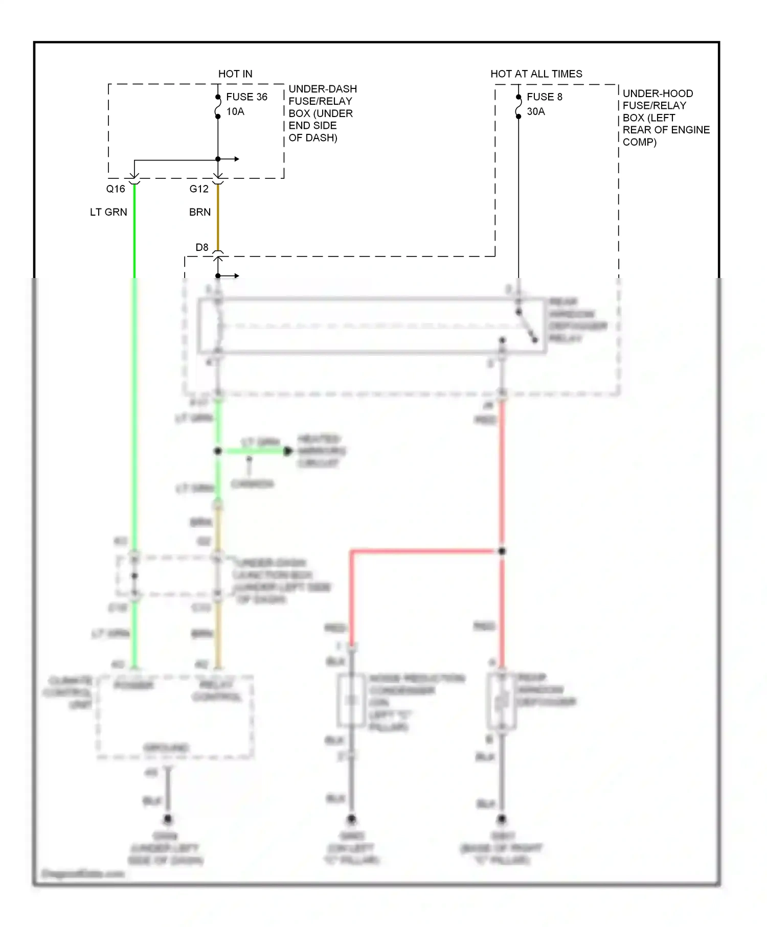 Wiring diagram red for Honda Civic VIII (2005-2009) (26 of 122)