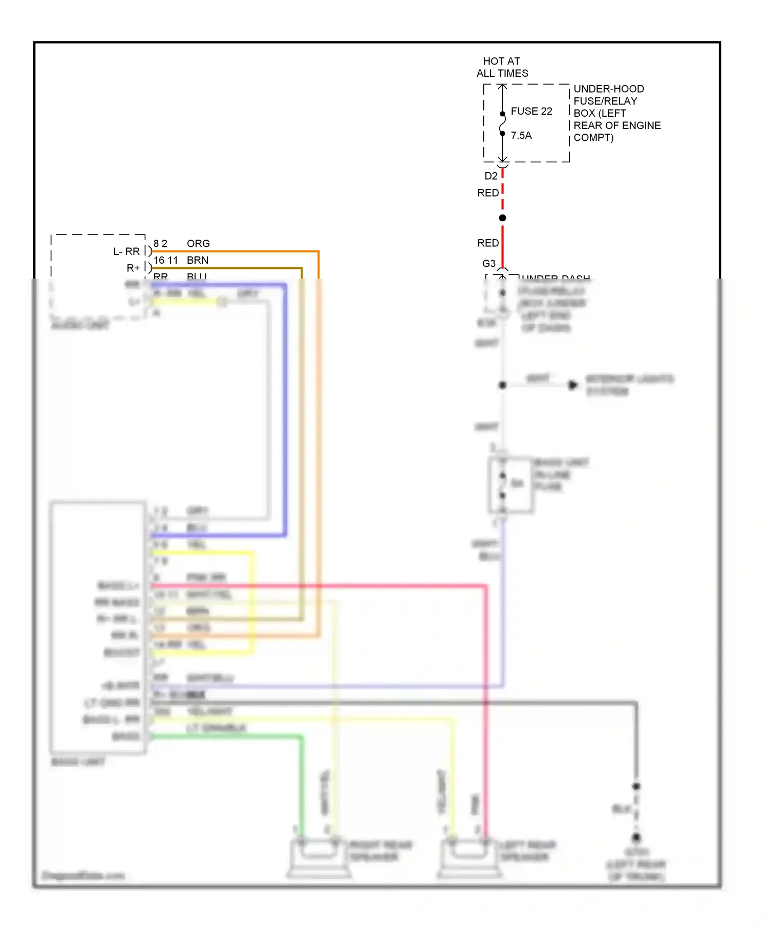 Wiring diagram red for Honda Civic VIII (2005-2009) (82 of 122)