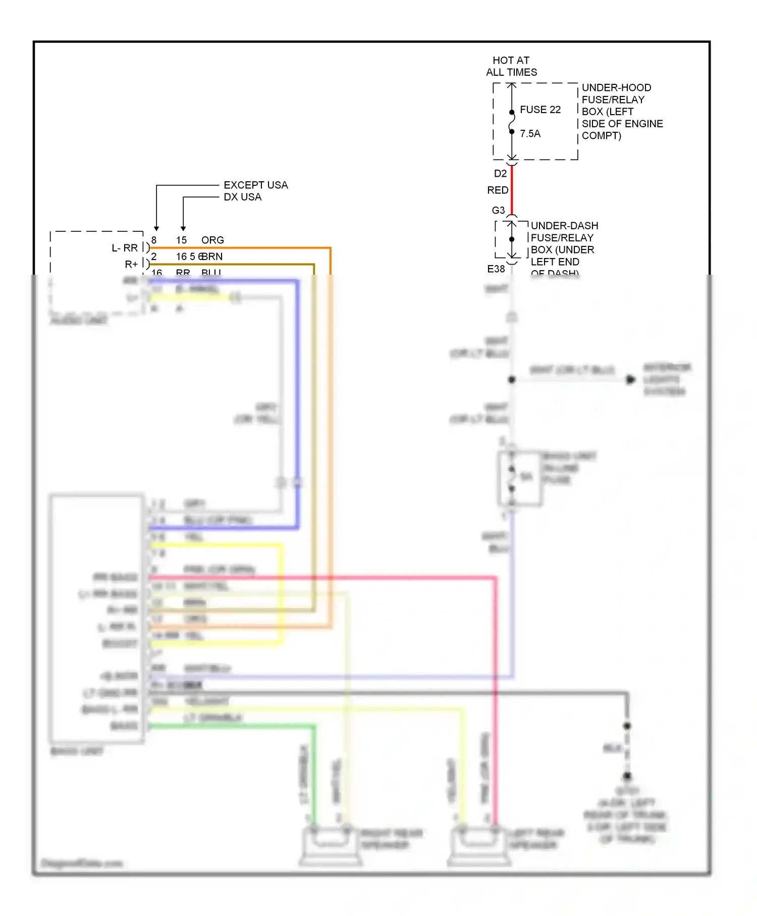 Wiring diagram red for Honda Civic VIII (2005-2009) (81 of 122)