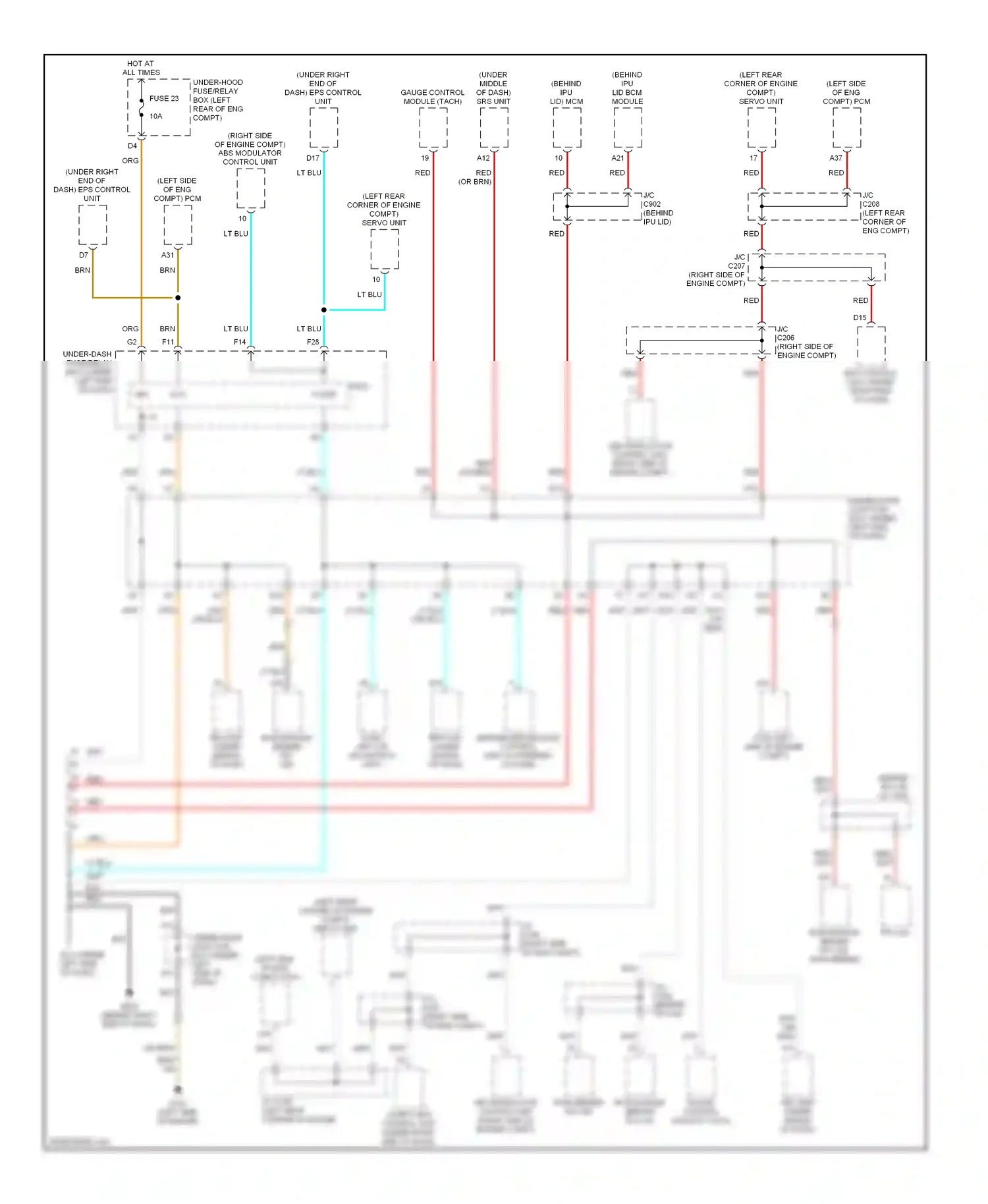 Wiring diagram red for Honda Civic VIII (2005-2009) (59 of 122)