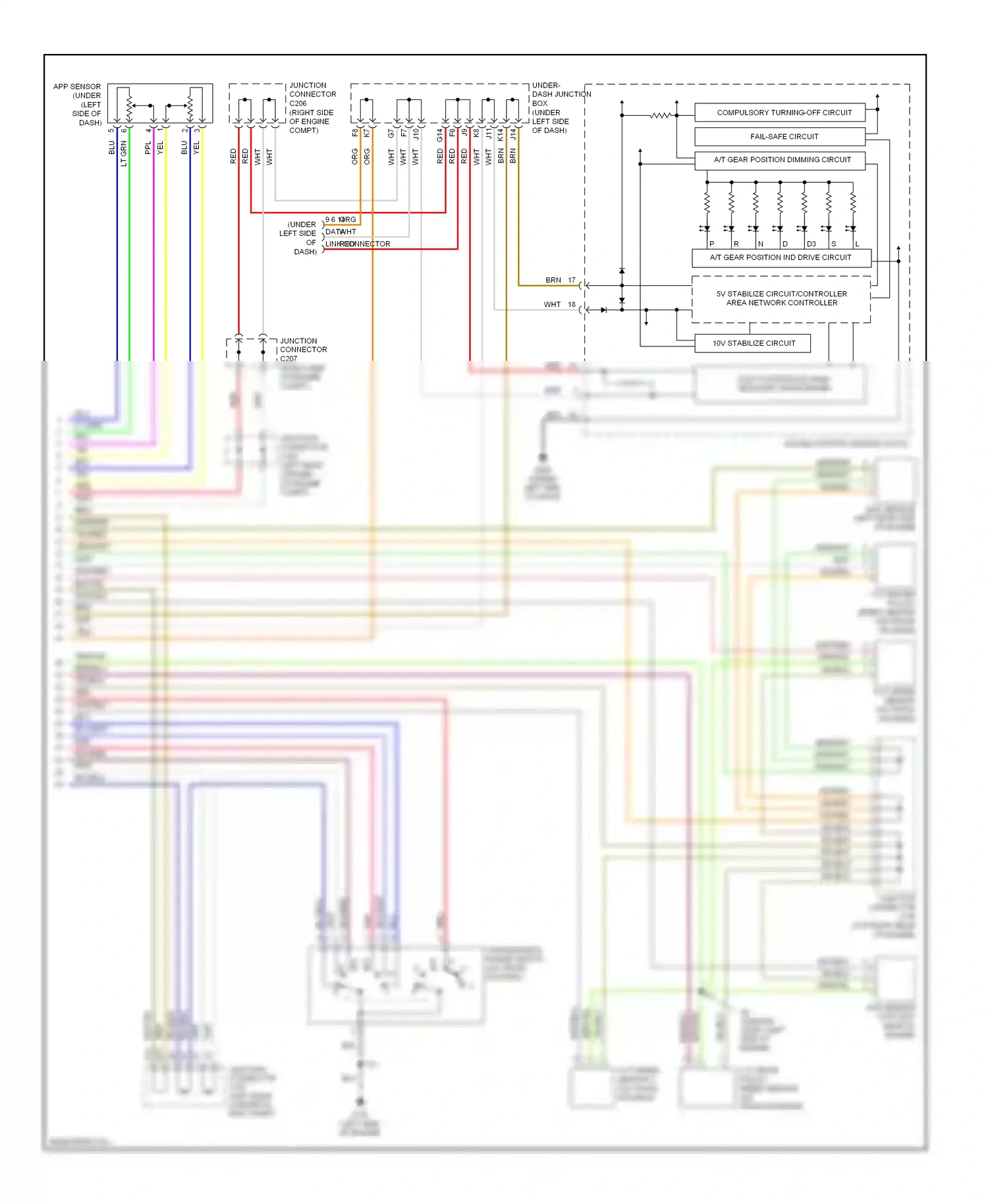 Wiring diagram red/blu for Honda Civic VIII (2005-2009) (12 of 14)