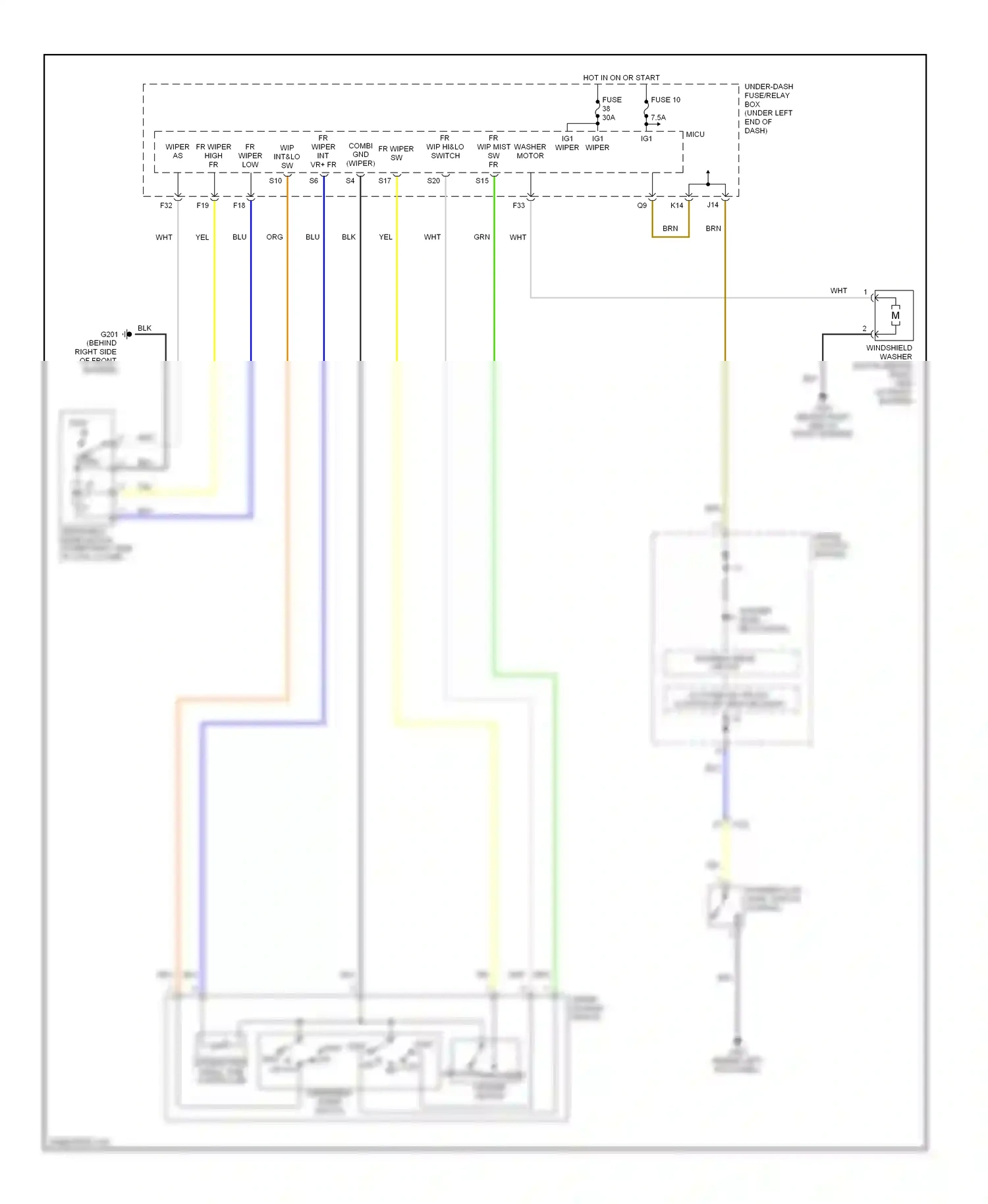 Wiring diagram run for Honda Civic VIII (2005-2009) (2 of 2)