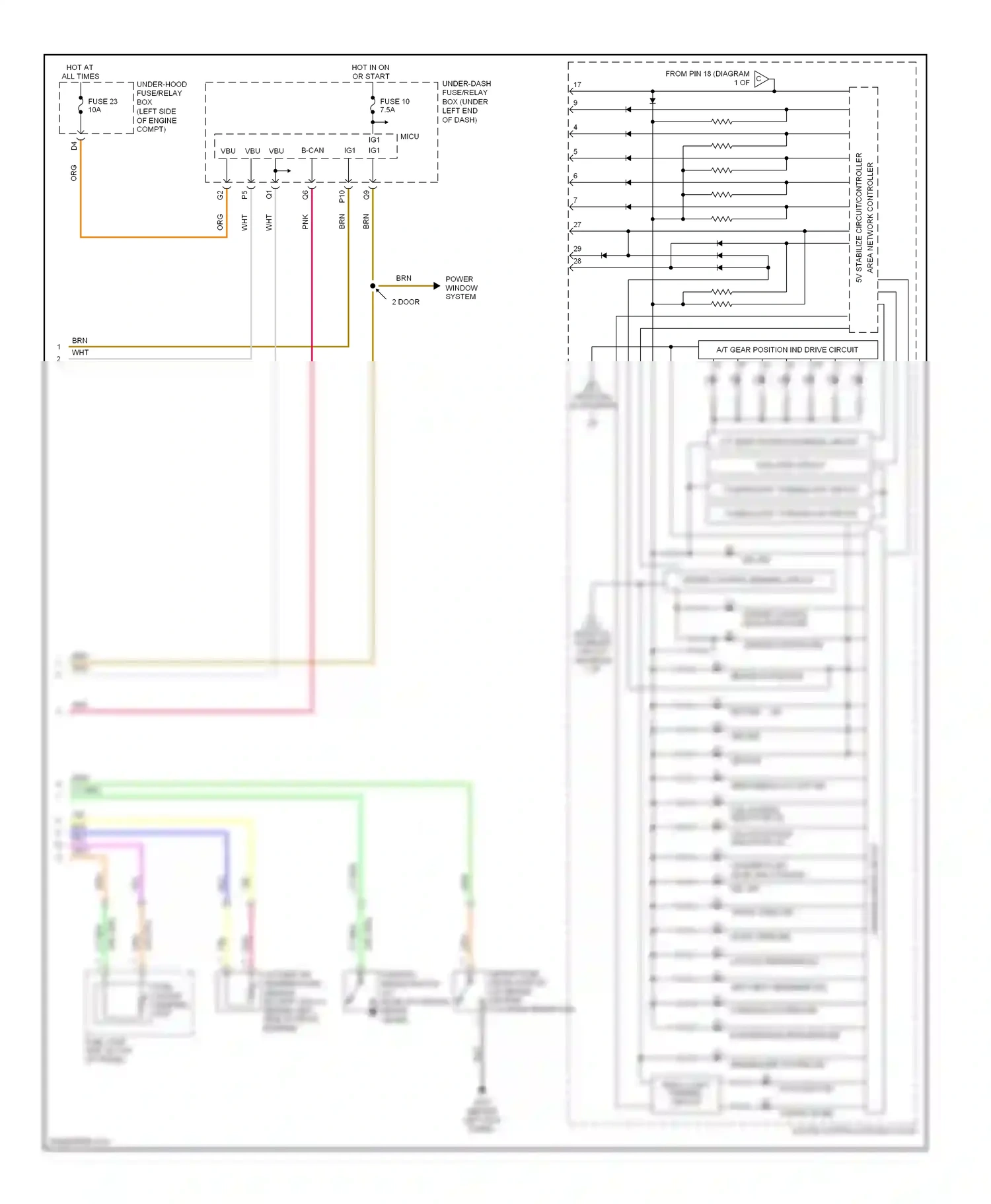 Wiring diagram trunk open ind for Honda Civic VIII (2005-2009) (2 of 3)