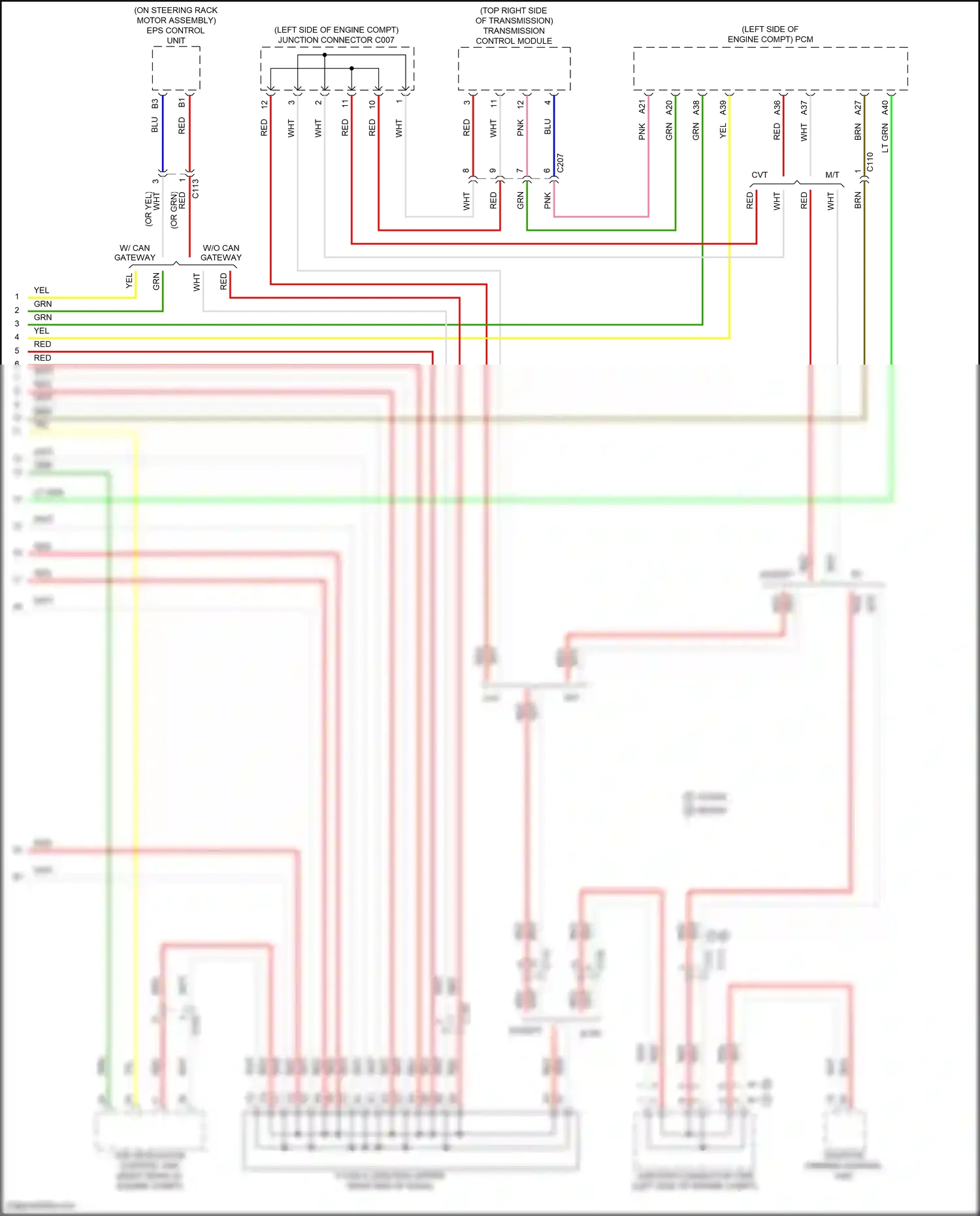 Wiring diagram blu for Honda Civic X (2015-2021) (151 of 242)