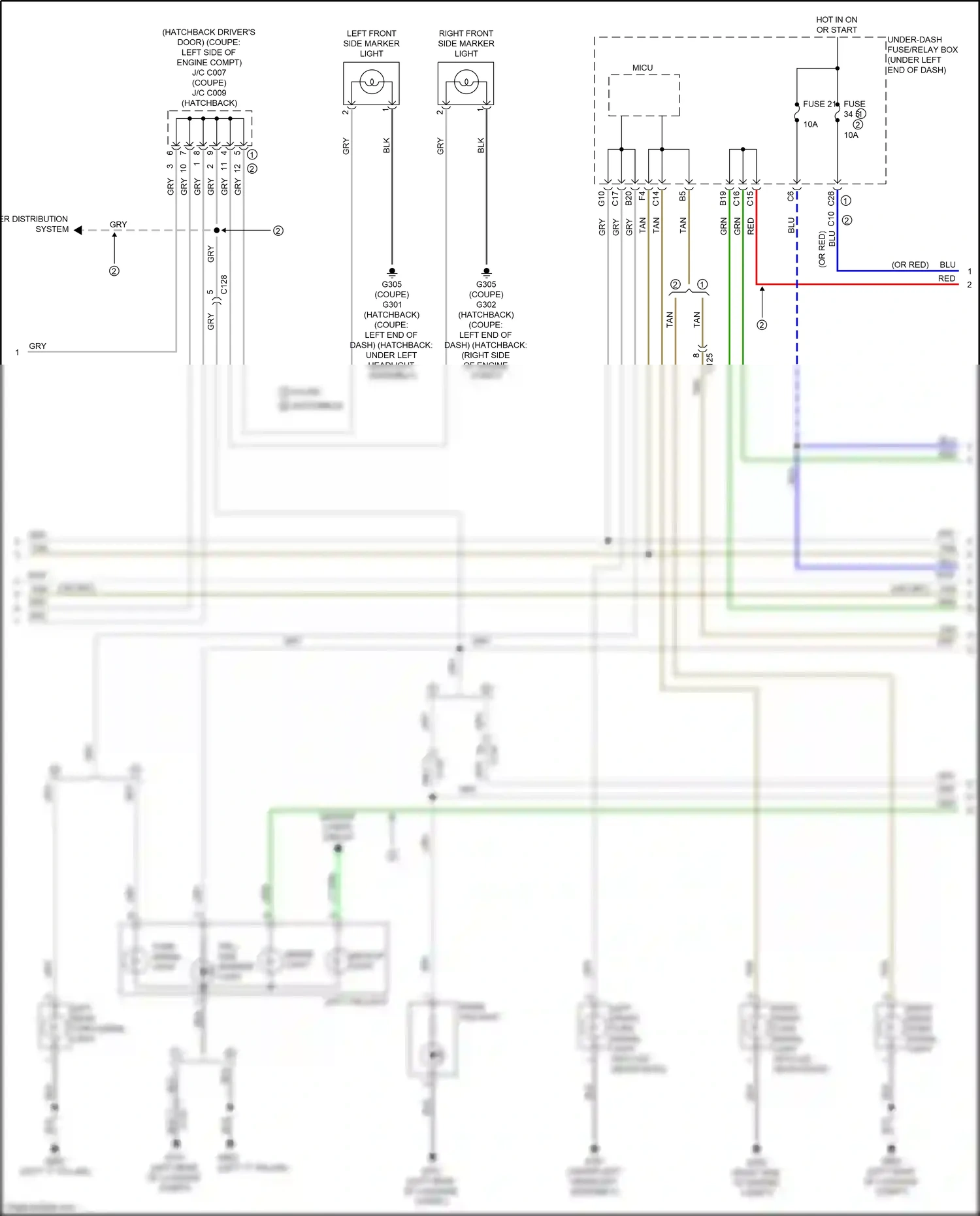 Wiring diagram blu for Honda Civic X (2015-2021) (27 of 242)