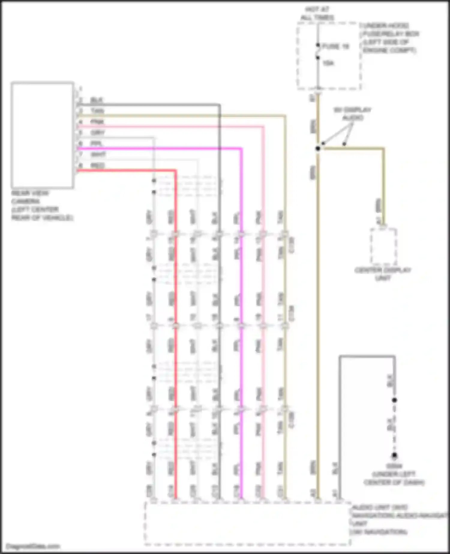 Wiring diagram center display unit for Honda Civic X (2015-2021) (19 of 23)