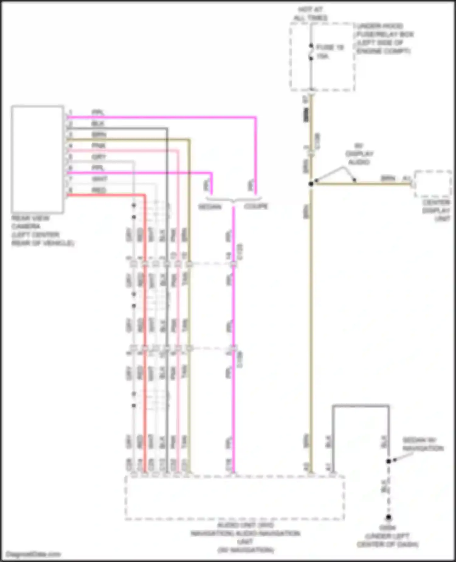 Wiring diagram center display unit for Honda Civic X (2015-2021) (18 of 23)