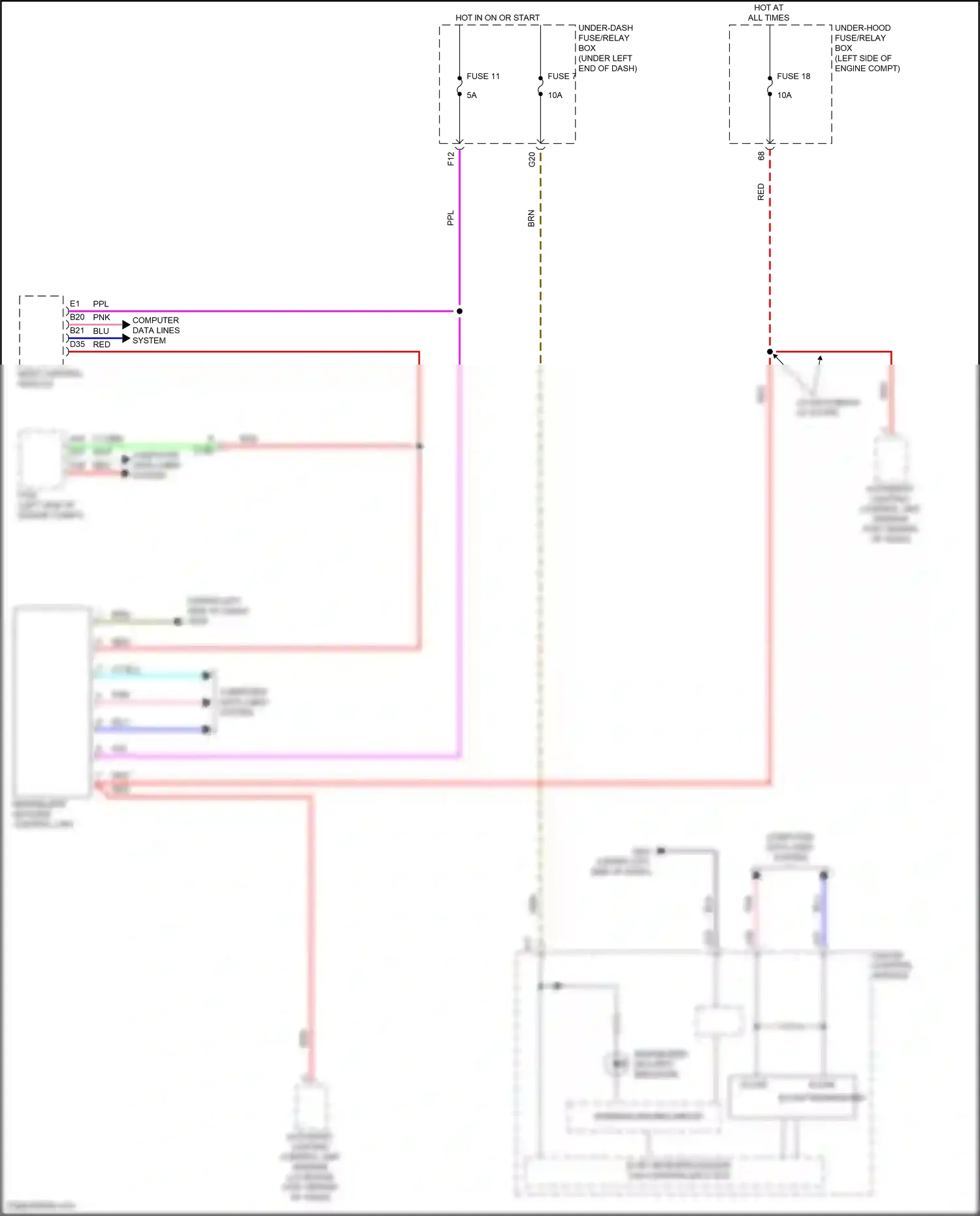 Wiring diagram computer data lines system for Honda Civic X (2015-2021) (73 of 140)