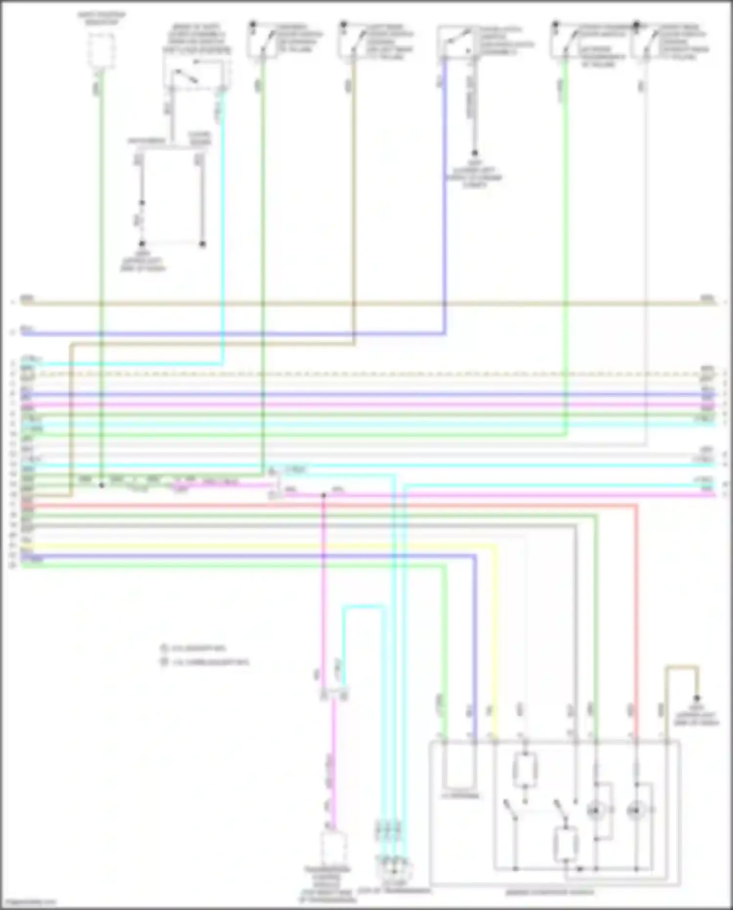 Wiring diagram front passenger's door switch for Honda Civic X (2015-2021) (1 of 4)