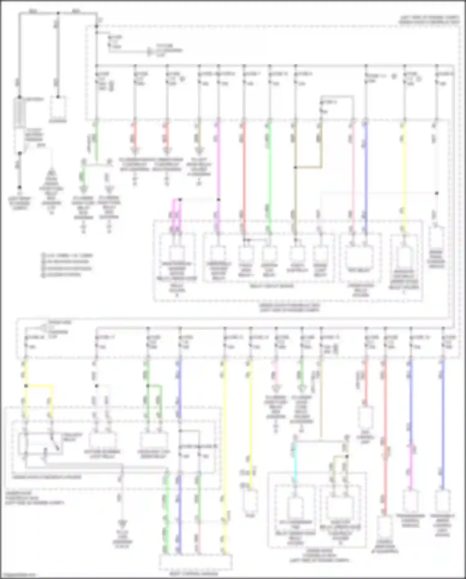 Wiring diagram fuse 1-4 for Honda Civic X (2015-2021) (2 of 3)