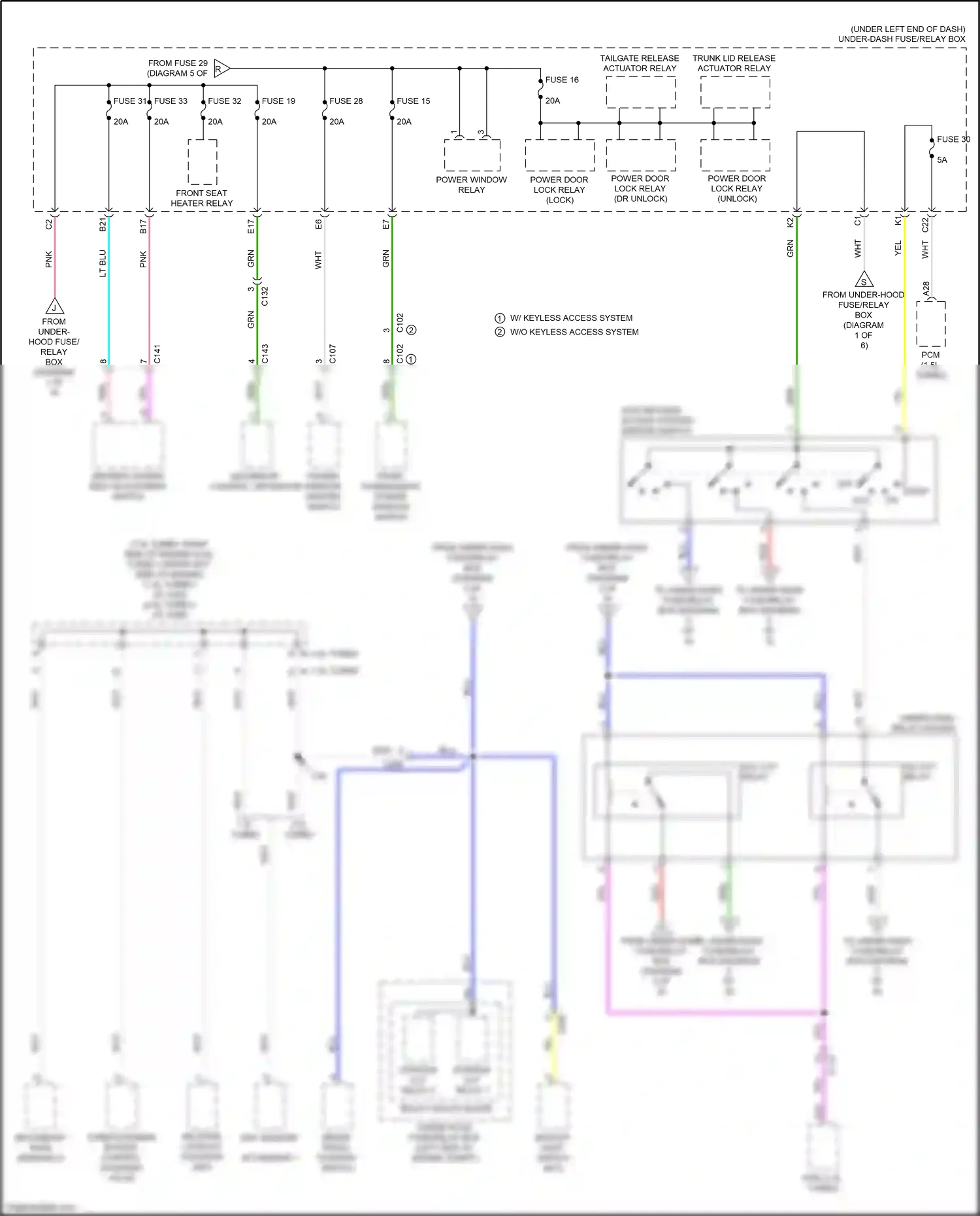 Honda Civic X (2015-2021) ignition switch wiring diagram  (2 of 6)