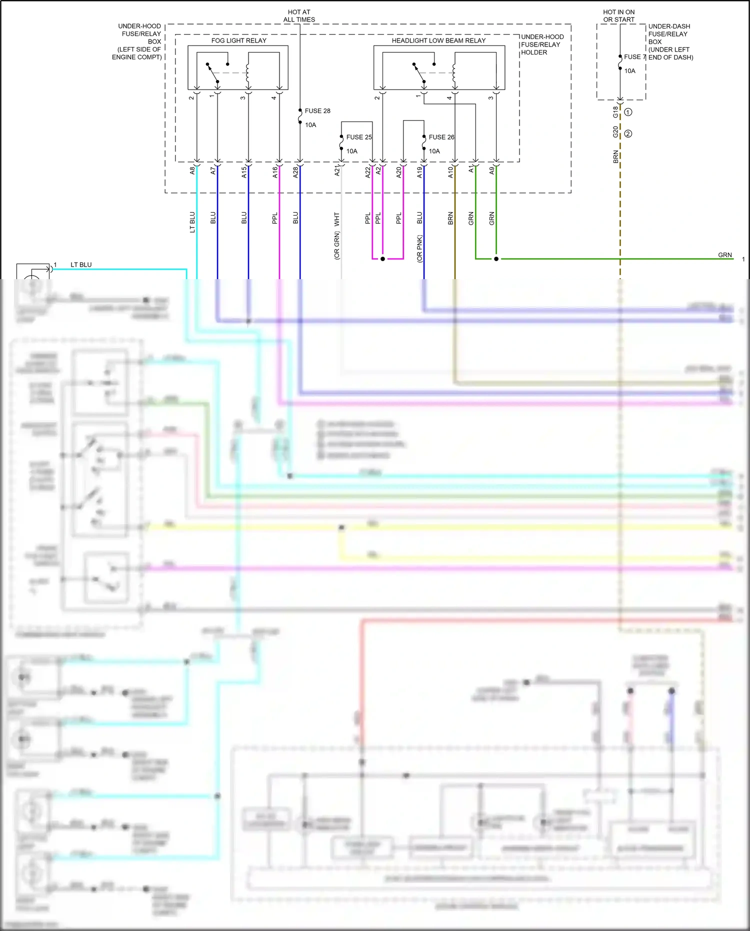Honda Civic X (2015-2021) lt blu wiring diagram  (119 of 172)