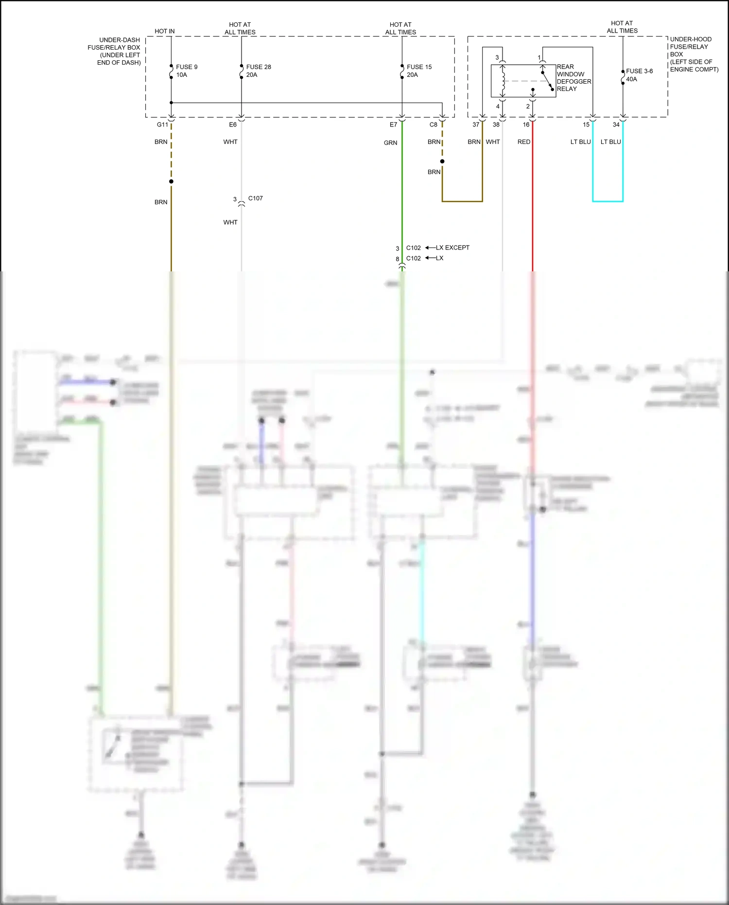Honda Civic X (2015-2021) lt blu wiring diagram  (32 of 172)