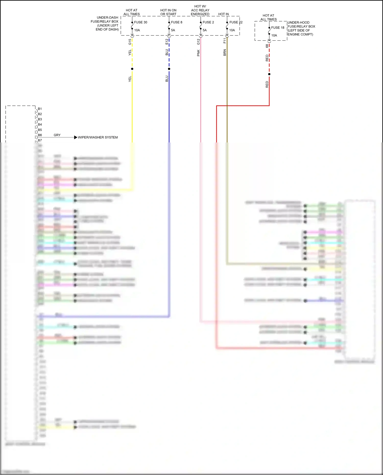 Honda Civic X (2015-2021) lt blu wiring diagram  (116 of 172)