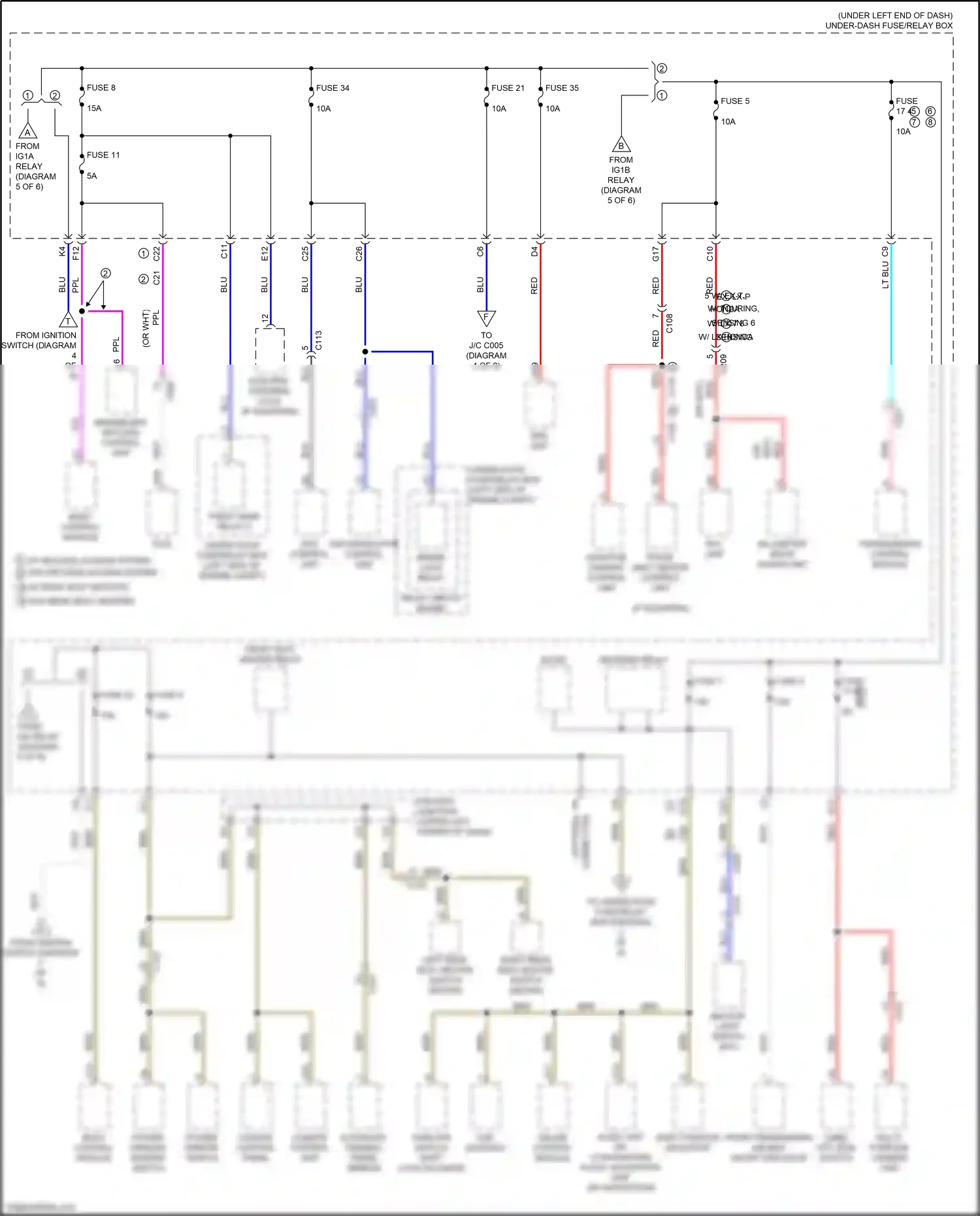 Honda Civic X (2015-2021) lt blu wiring diagram  (61 of 172)
