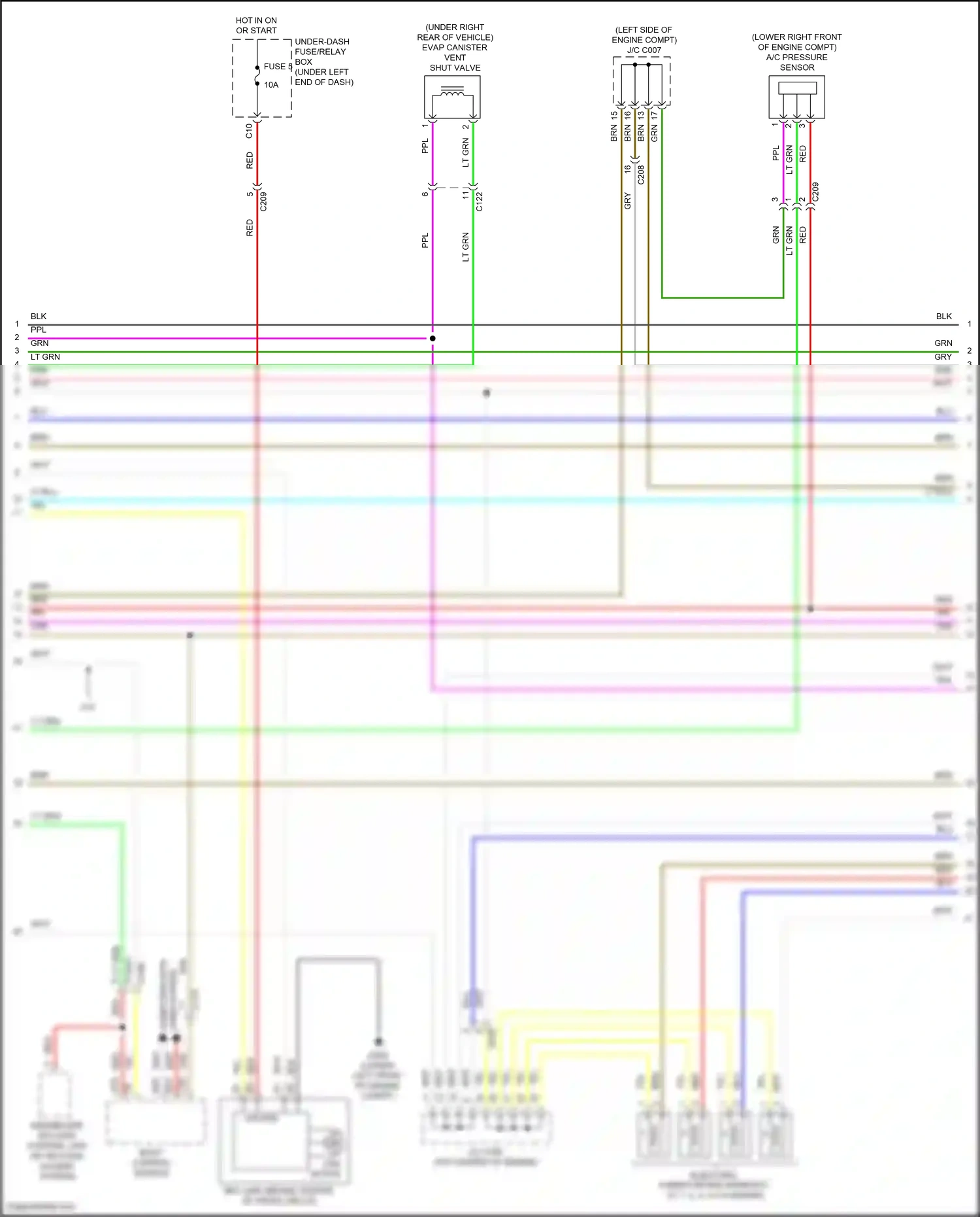 Honda Civic X (2015-2021) lt blu wiring diagram  (156 of 172)