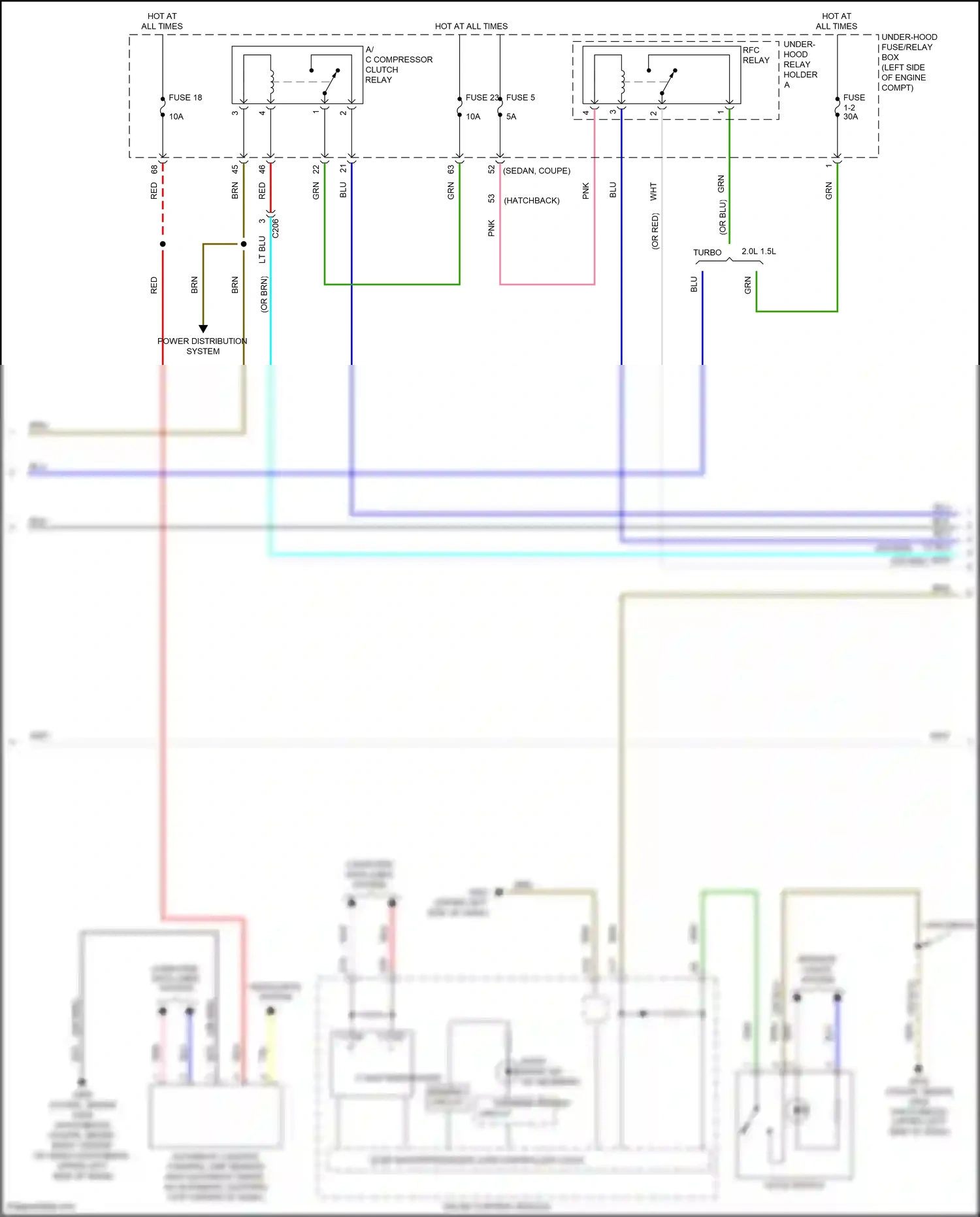 Honda Civic X (2015-2021) lt blu wiring diagram  (123 of 172)