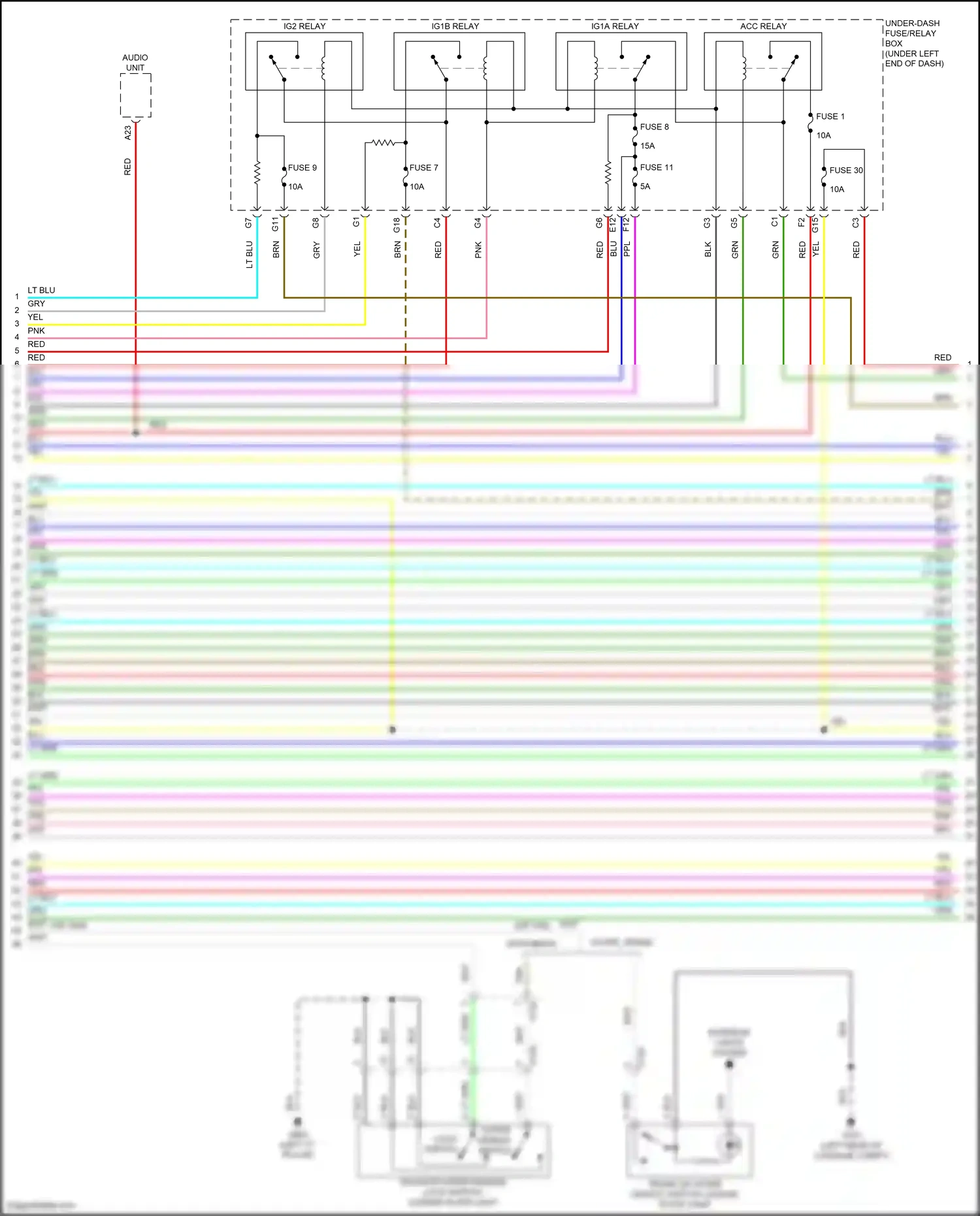 Honda Civic X (2015-2021) lt blu wiring diagram  (15 of 172)