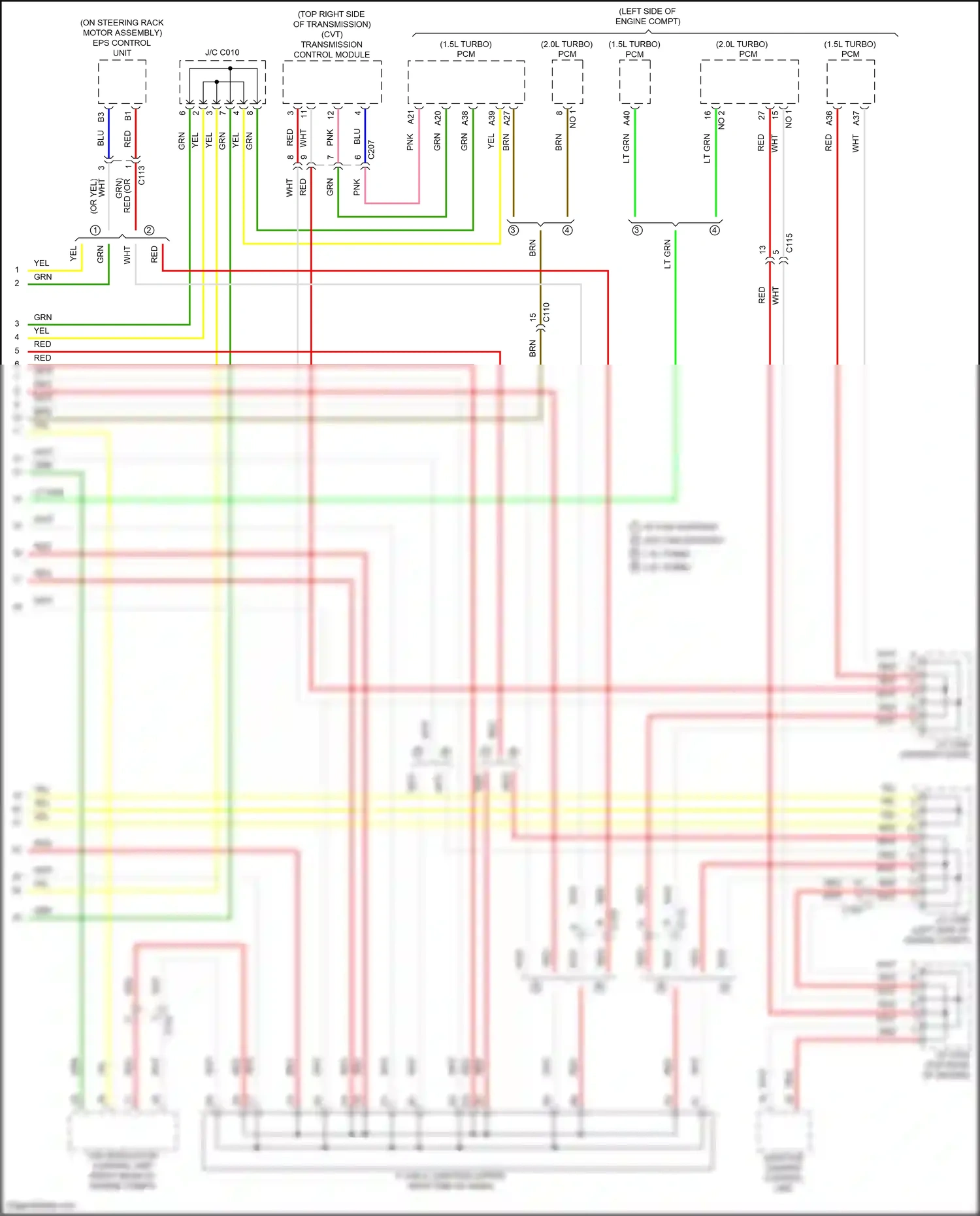 Honda Civic X (2015-2021) no. 2 wiring diagram  (3 of 16)