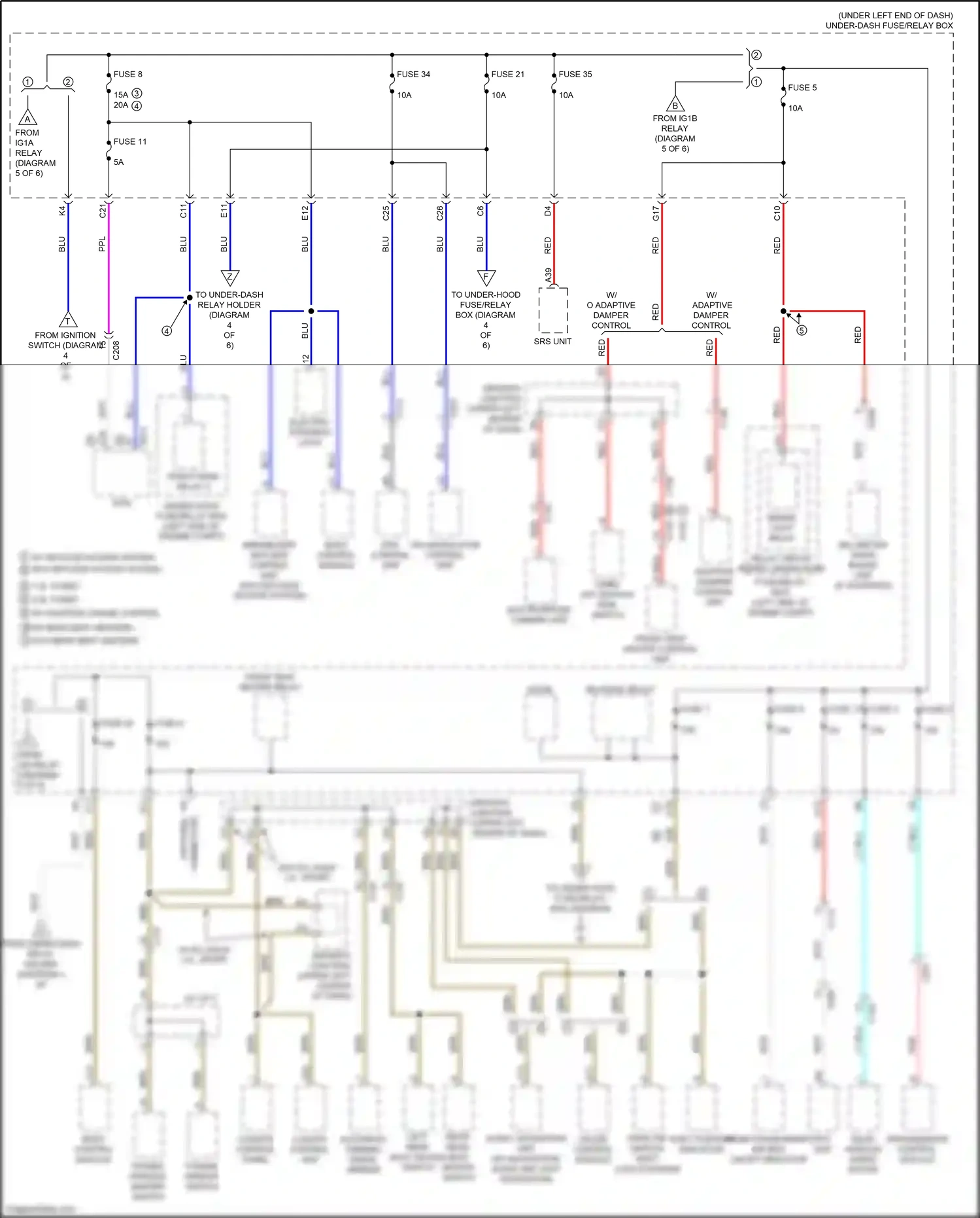 Honda Civic X (2015-2021) power mirror switch wiring diagram  (5 of 14)