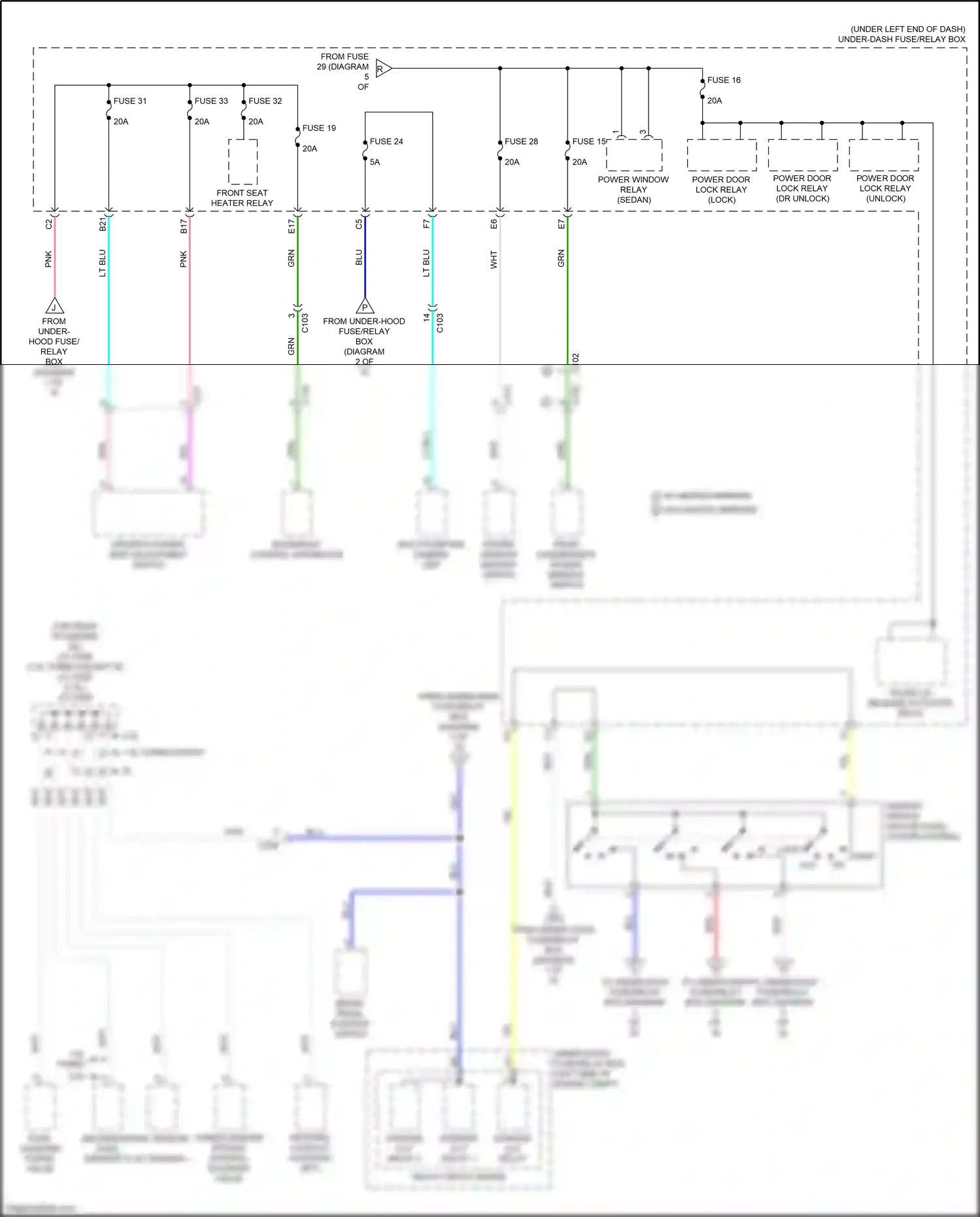 Honda Civic X (2015-2021) power window master switch wiring diagram  (16 of 34)