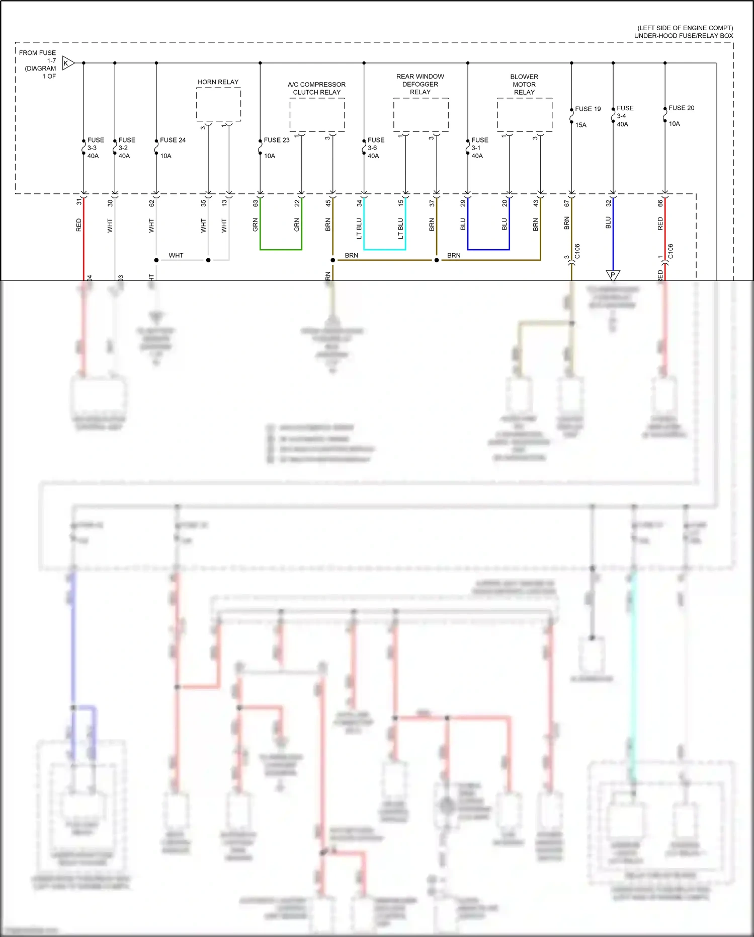 Honda Civic X (2015-2021) power window master switch wiring diagram  (29 of 34)