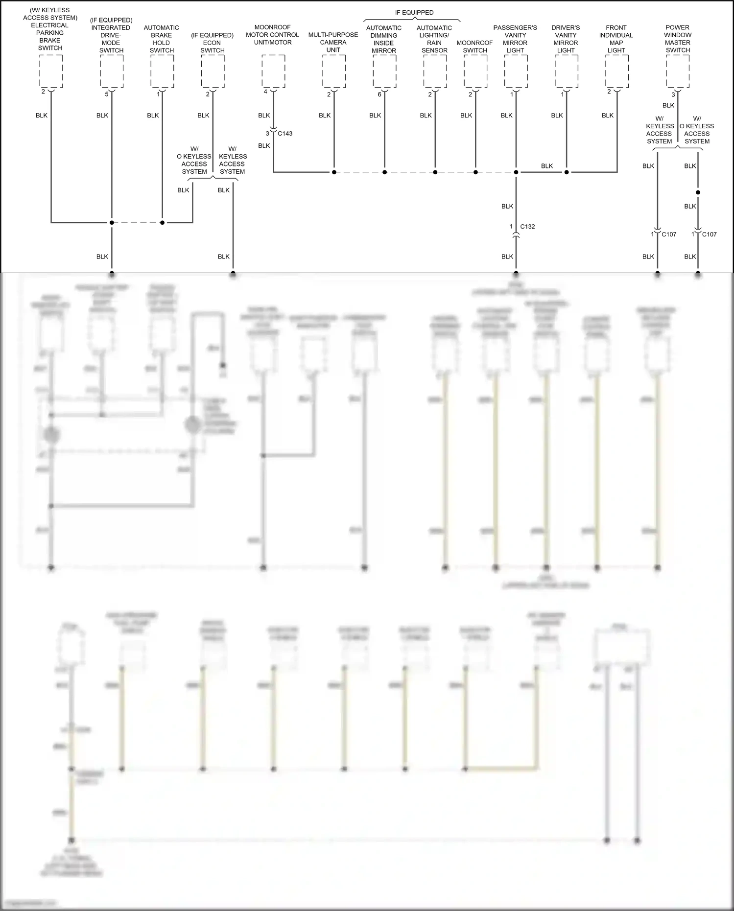 Honda Civic X (2015-2021) power window master switch wiring diagram  (32 of 34)