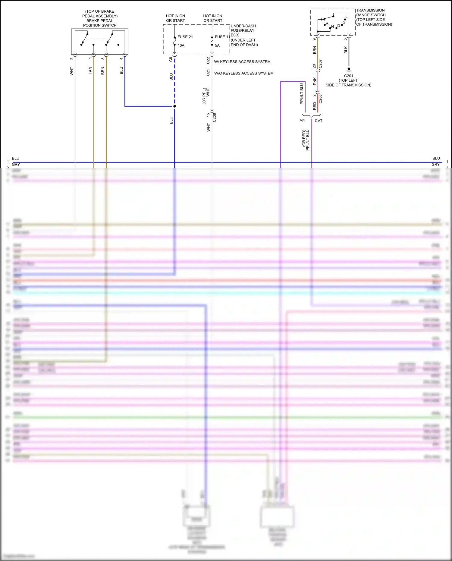 Wiring diagram ppl/yel for Honda Civic X (2015-2021) (4 of 5)