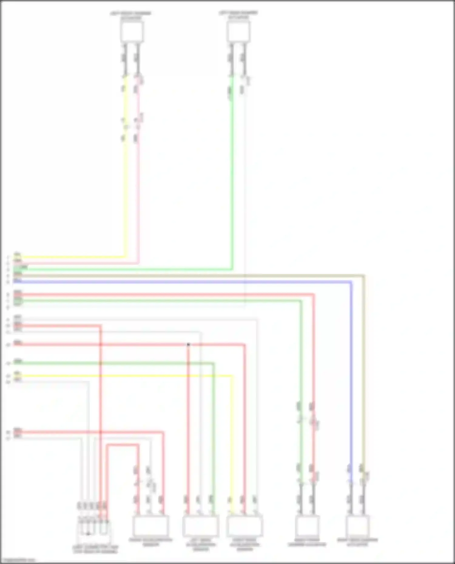 Wiring diagram right rear acceleration sensor for Honda Civic X (2015-2021) (1 of 1)