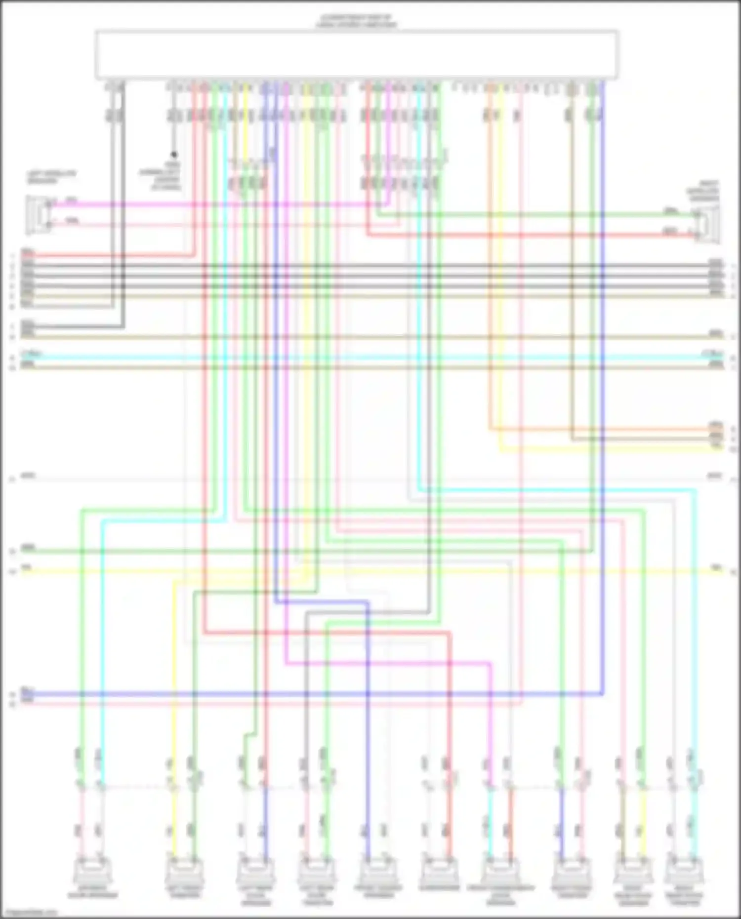 Wiring diagram right satellite speaker for Honda Civic X (2015-2021) (1 of 2)