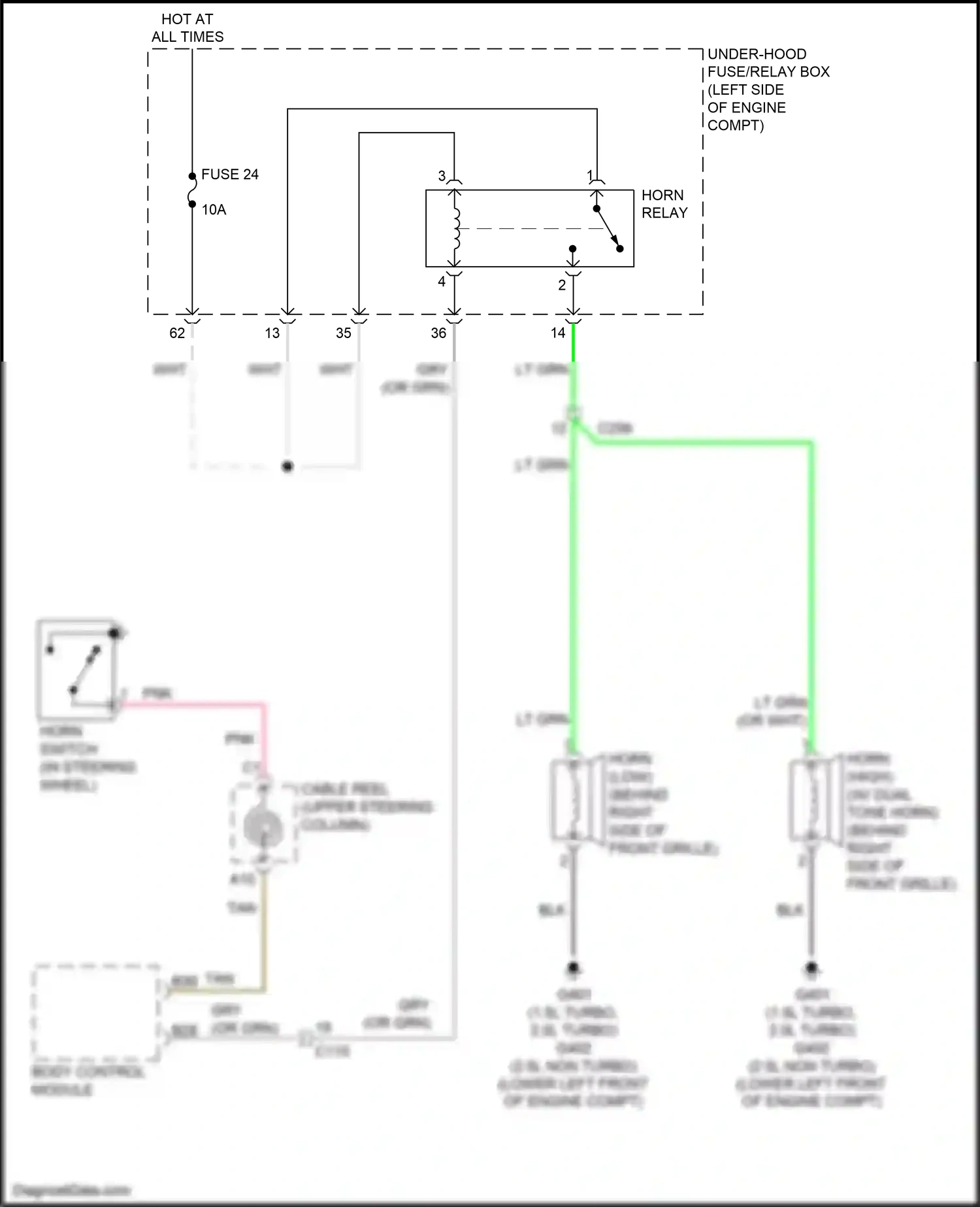 Honda Civic X (2015-2021) tan wiring diagram  (21 of 109)