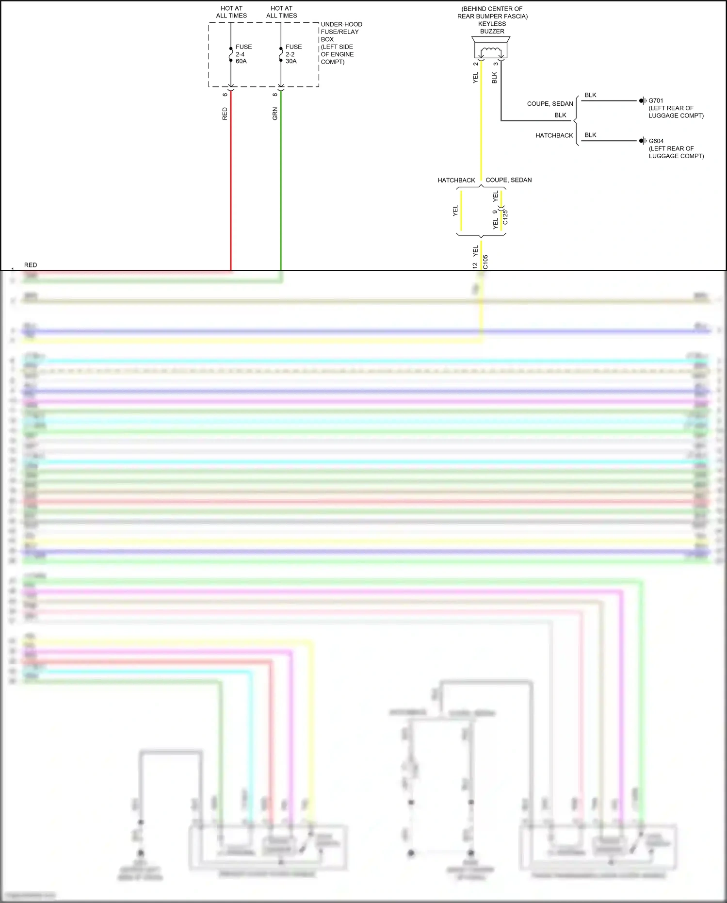 Honda Civic X (2015-2021) tan wiring diagram  (27 of 109)
