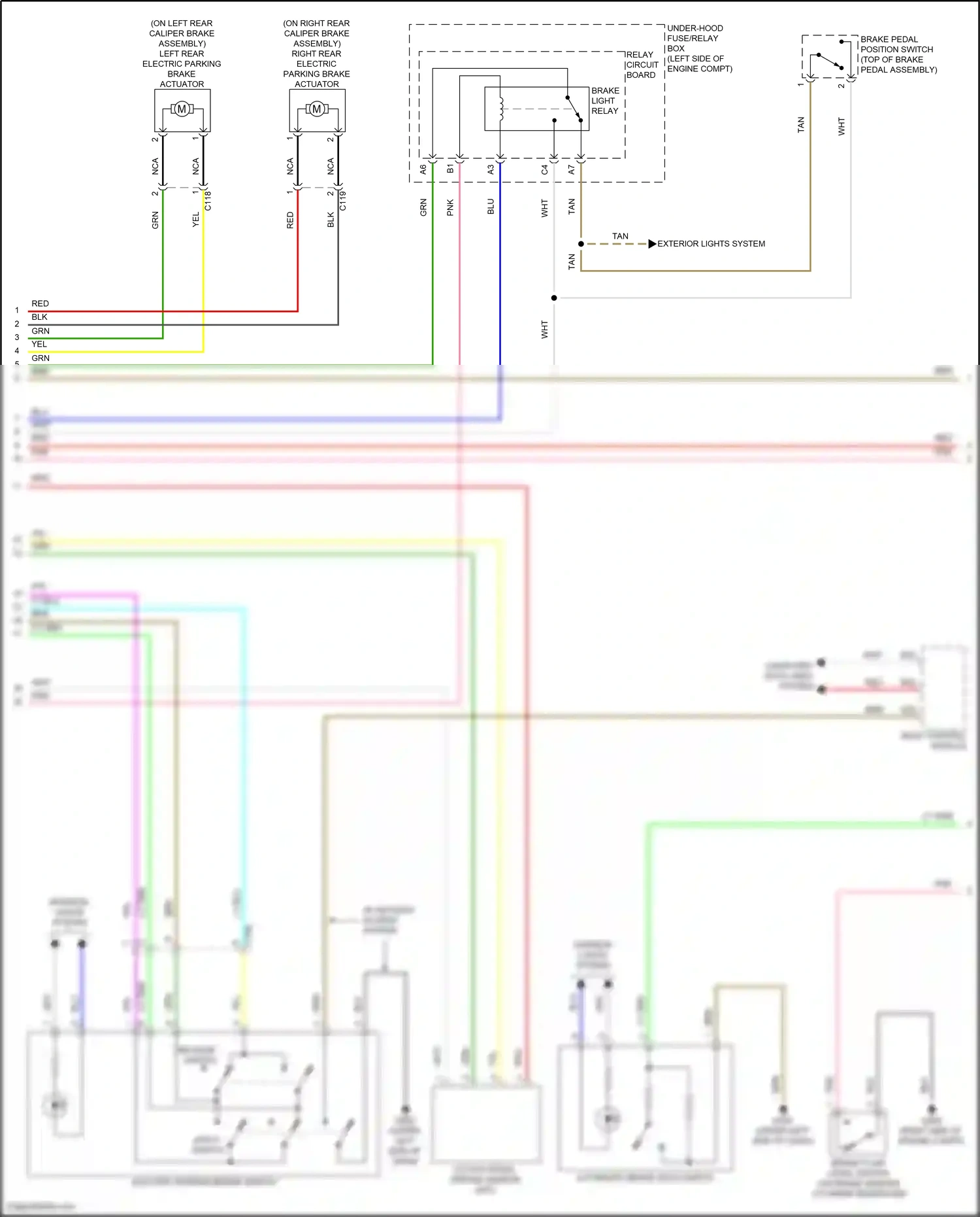 Honda Civic X (2015-2021) tan wiring diagram  (61 of 109)