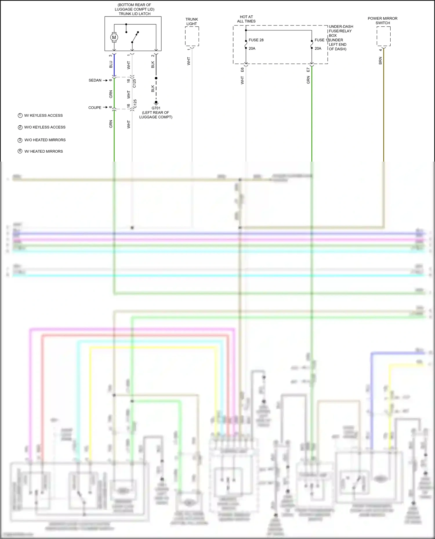 Honda Civic X (2015-2021) tan wiring diagram  (28 of 109)