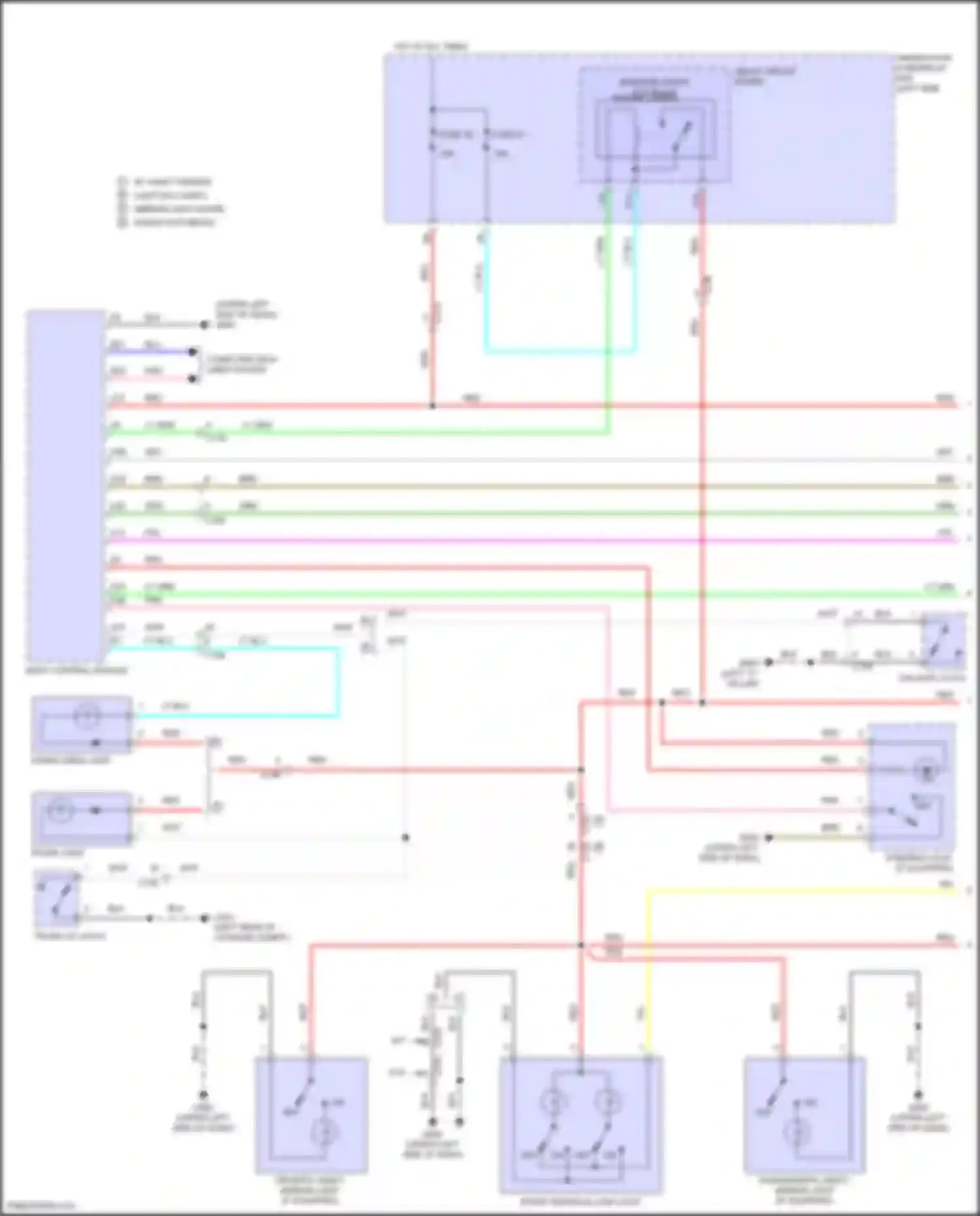 Wiring diagram trunk light for Honda Civic X (2015-2021) (2 of 6)