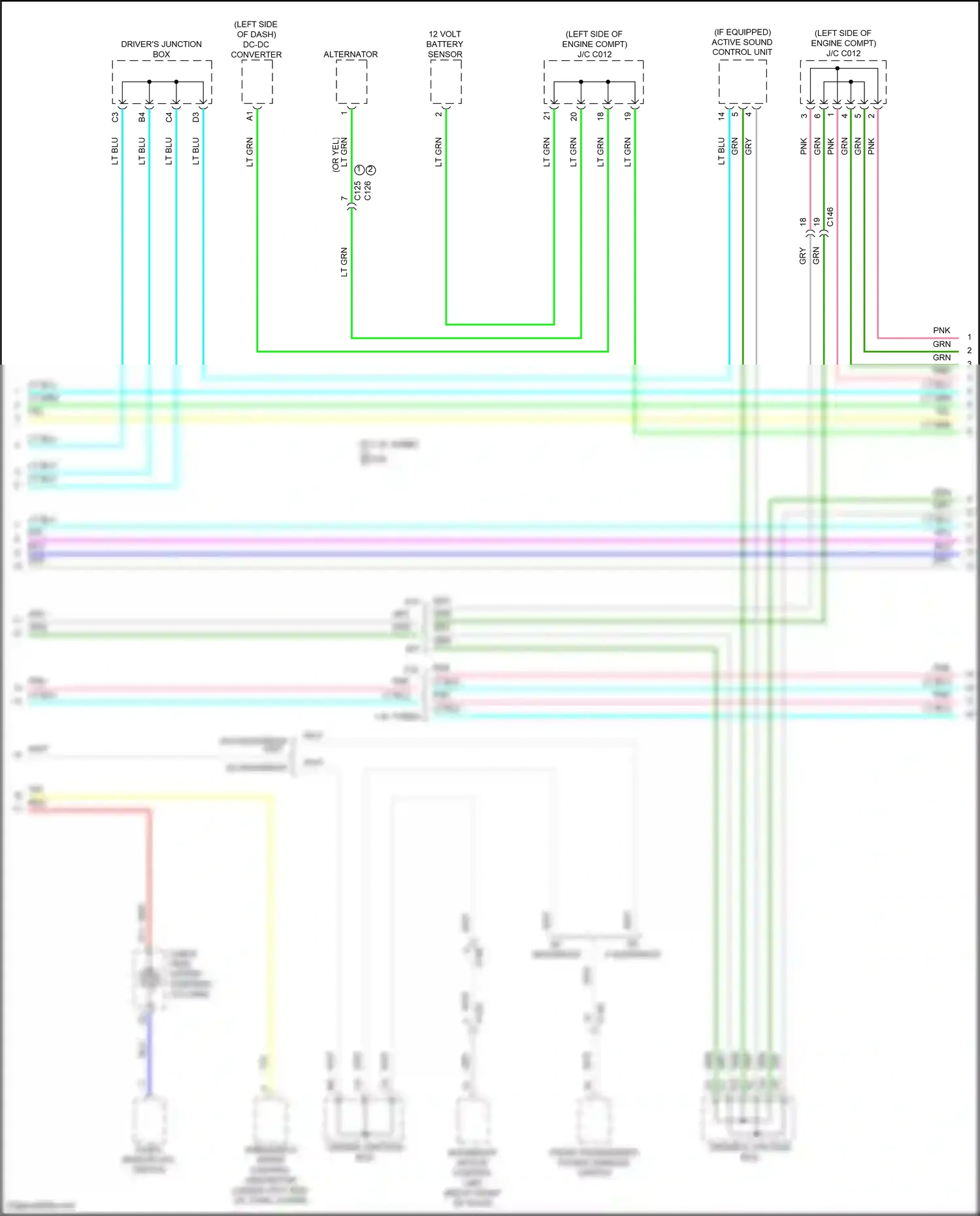Wiring diagram 12 volt battery sensor for Honda Civic XI (2021-2024) (2 of 6)