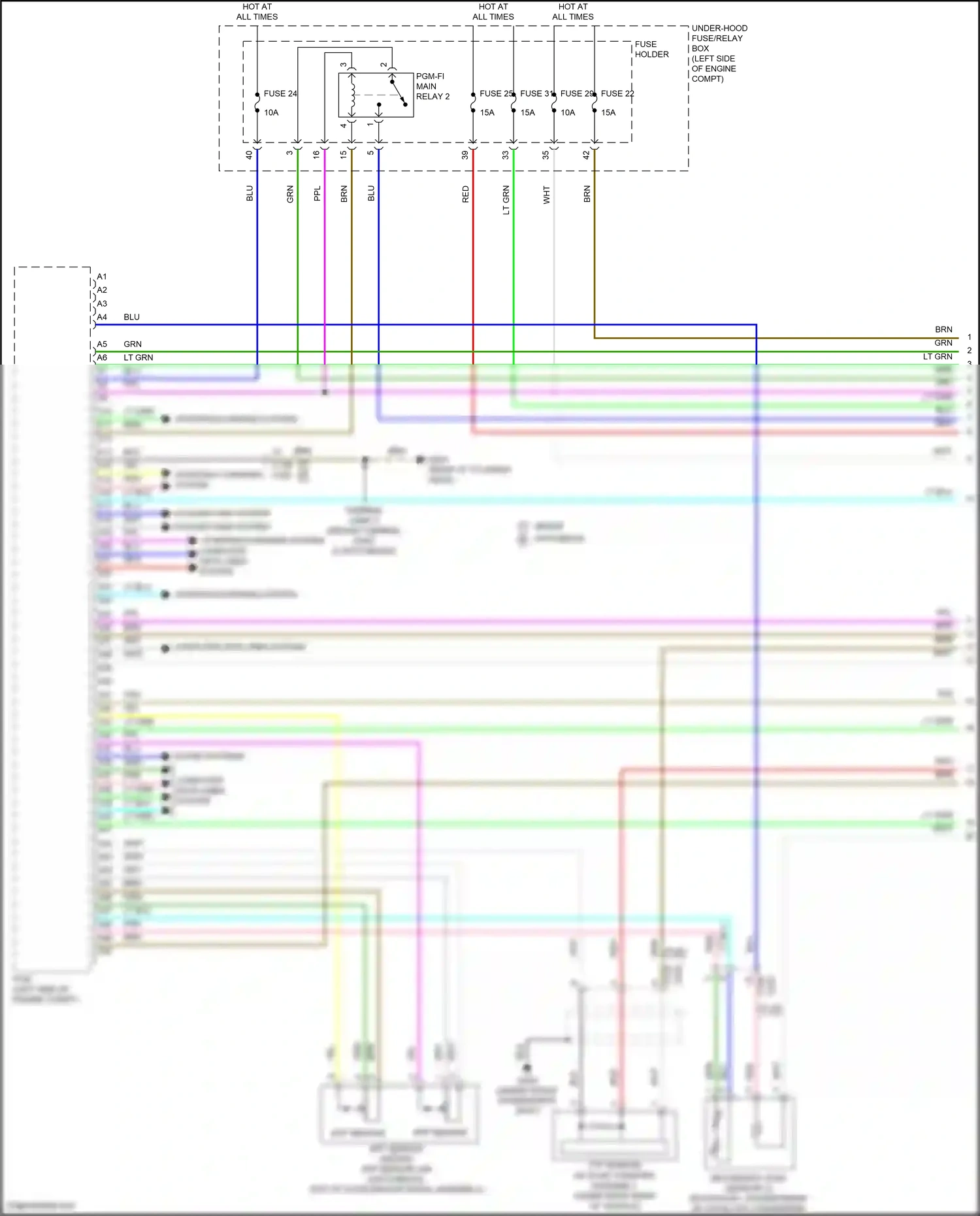 Wiring diagram app sensor b for Honda Civic XI (2021-2024) (5 of 5)