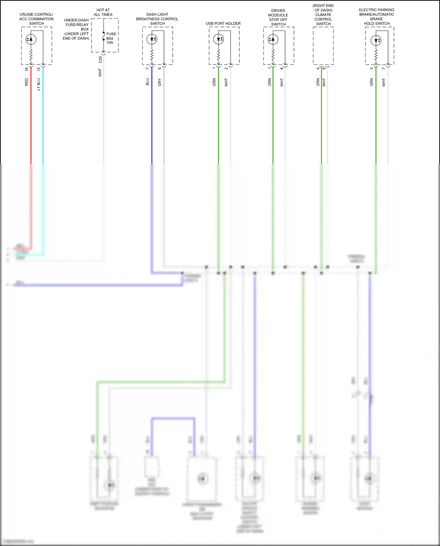 Wiring diagram climate control switch for Honda Civic XI (2021-2024) (6 of 9)