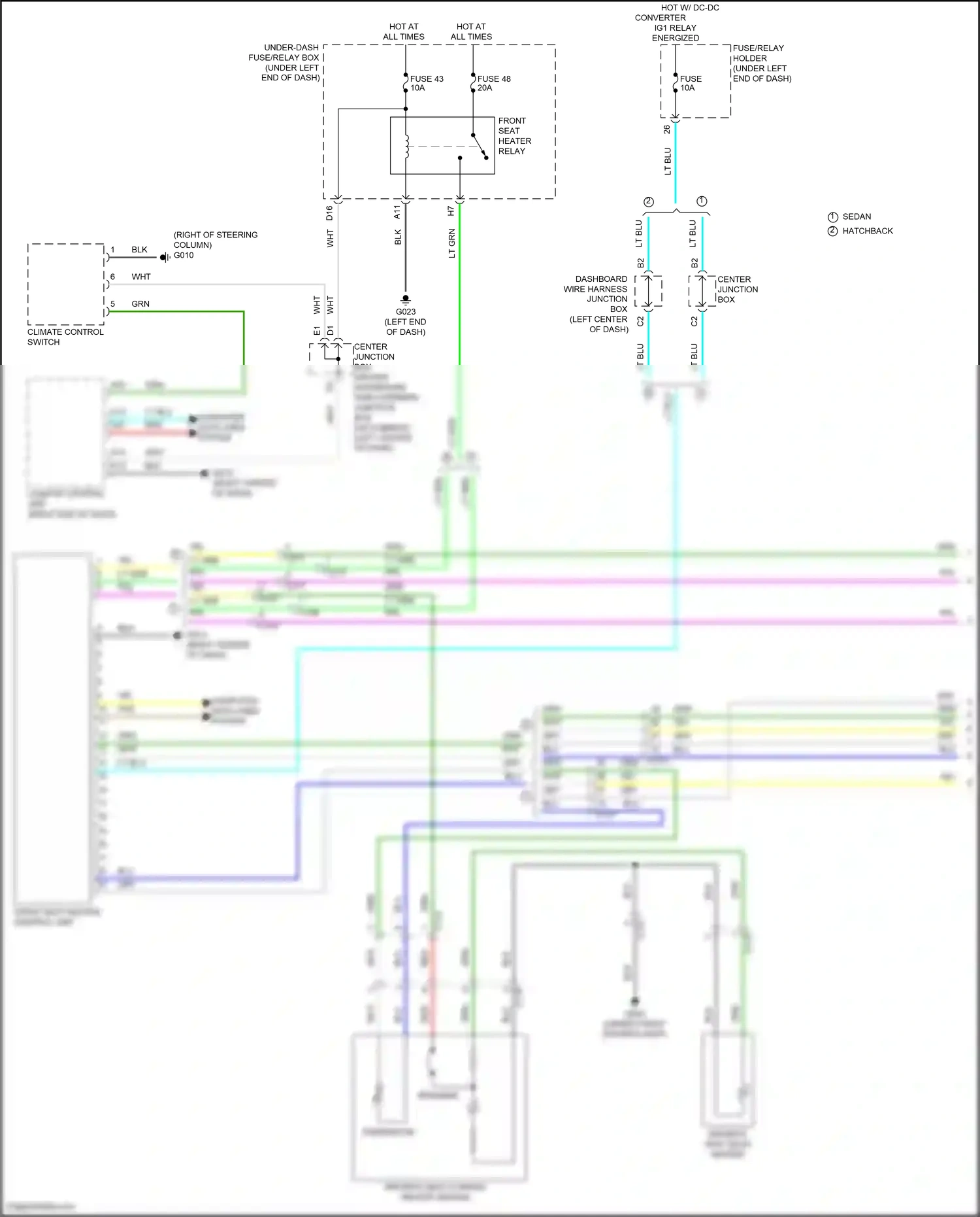Wiring diagram climate control unit for Honda Civic XI (2021-2024) (5 of 9)