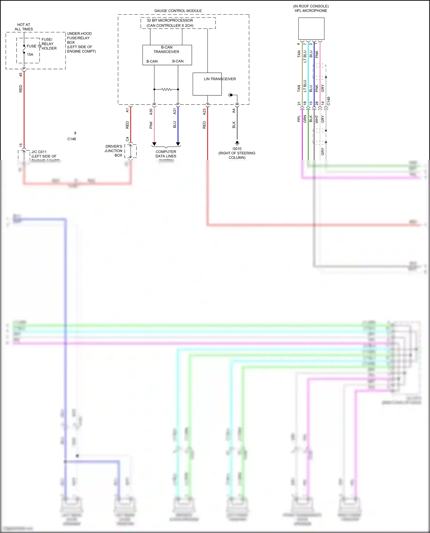 Wiring diagram computer data lines system for Honda Civic XI (2021-2024) (6 of 93)