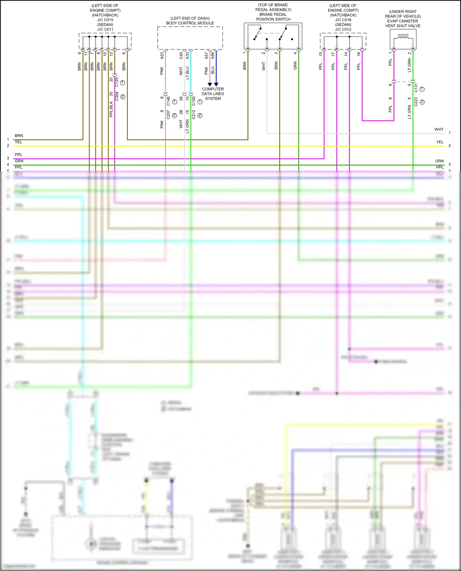 Wiring diagram computer data lines system for Honda Civic XI (2021-2024) (87 of 93)