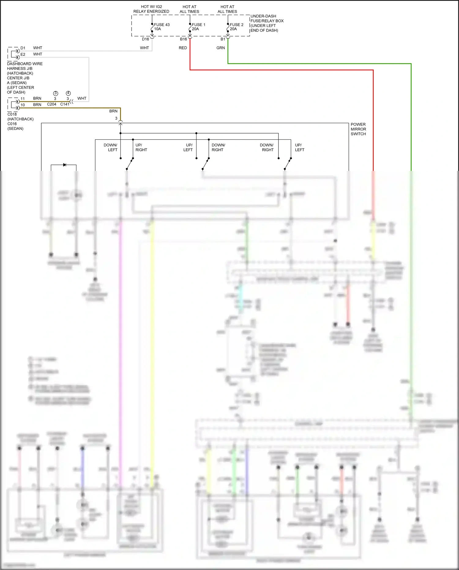 Wiring diagram defogger system for Honda Civic XI (2021-2024) (2 of 2)