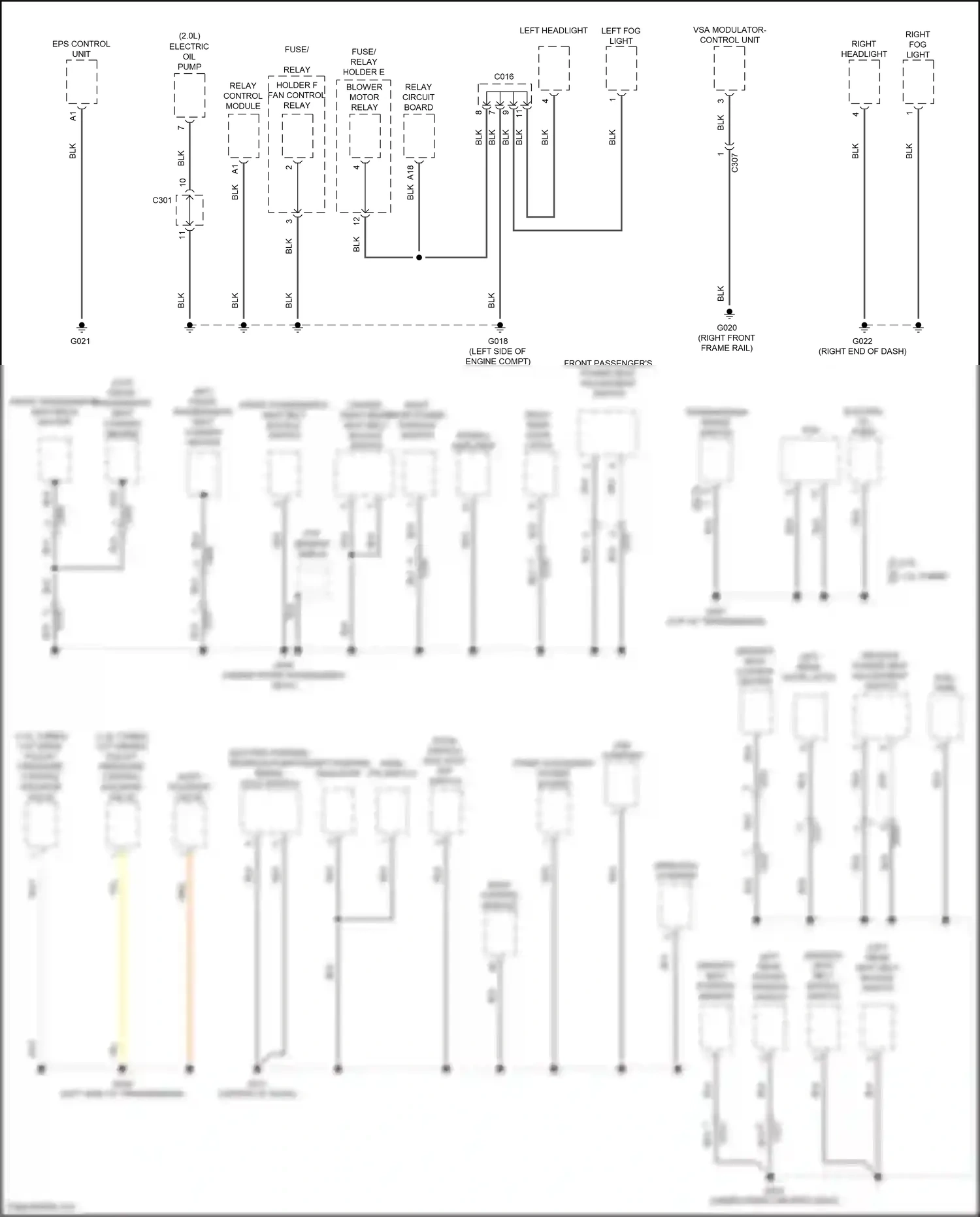 Wiring diagram ftp sensor shield for Honda Civic XI (2021-2024) (1 of 2)